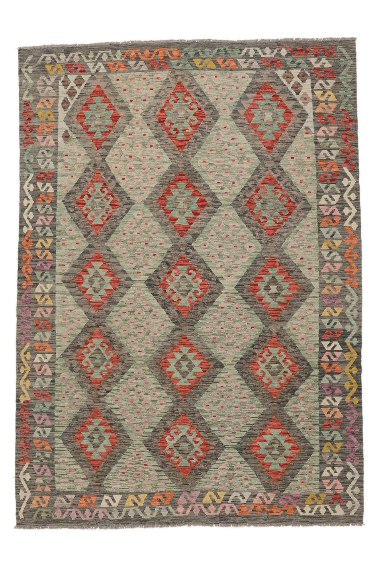 Kelim Afghan Old Stil Teppich 208×289