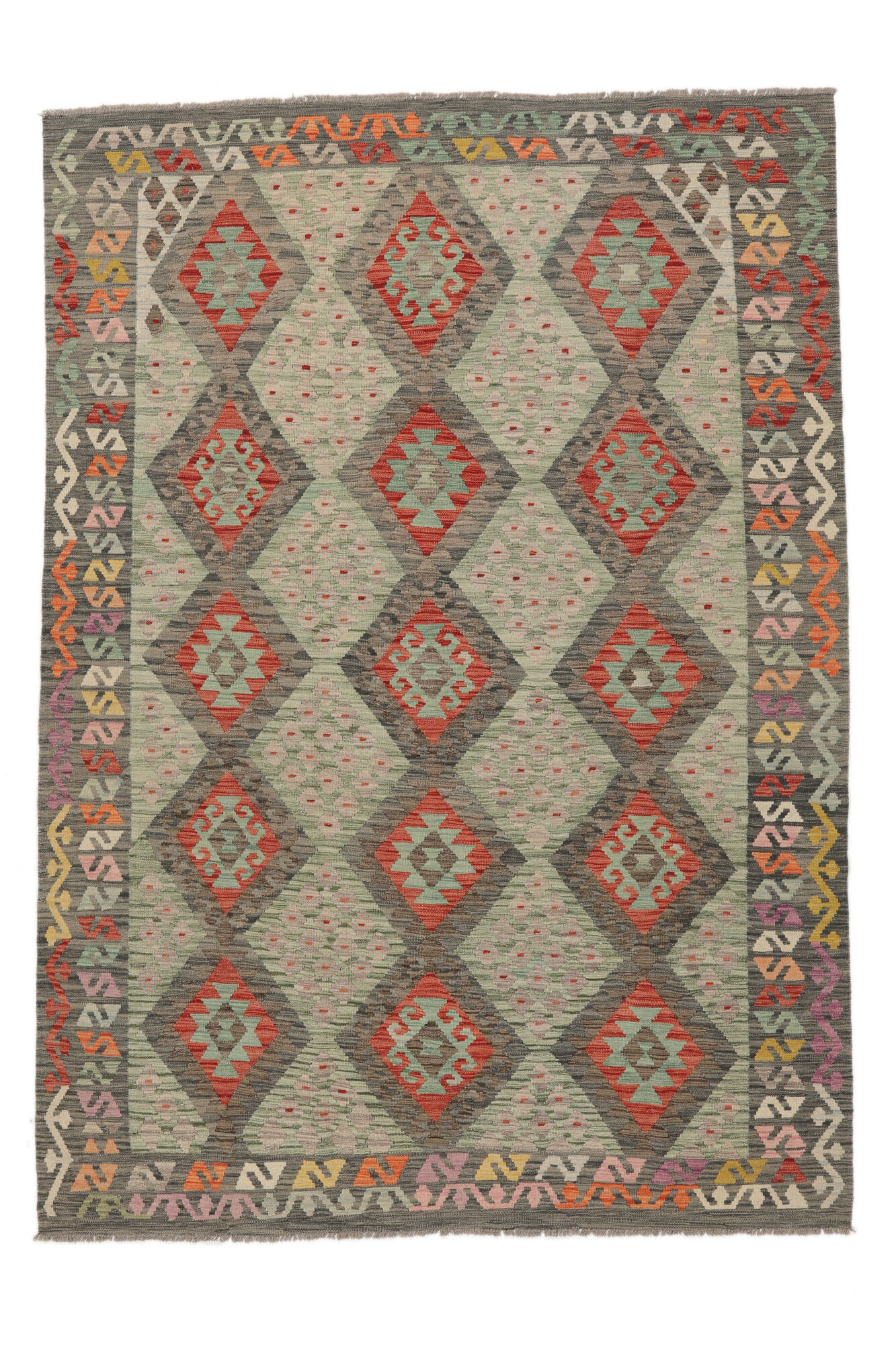 
    Kilim Afghan Old style - Brown - 208 x 289 cm
  