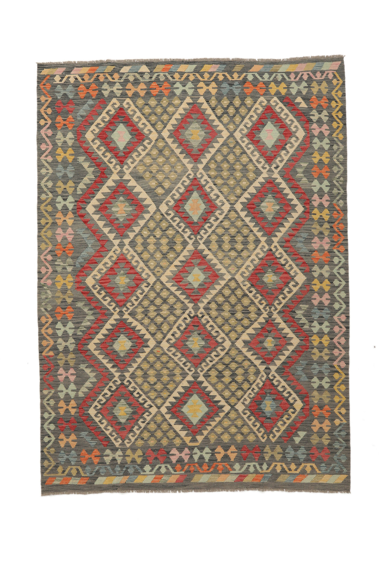 
    Kilim Afghan Old style - Brown - 206 x 284 cm
  