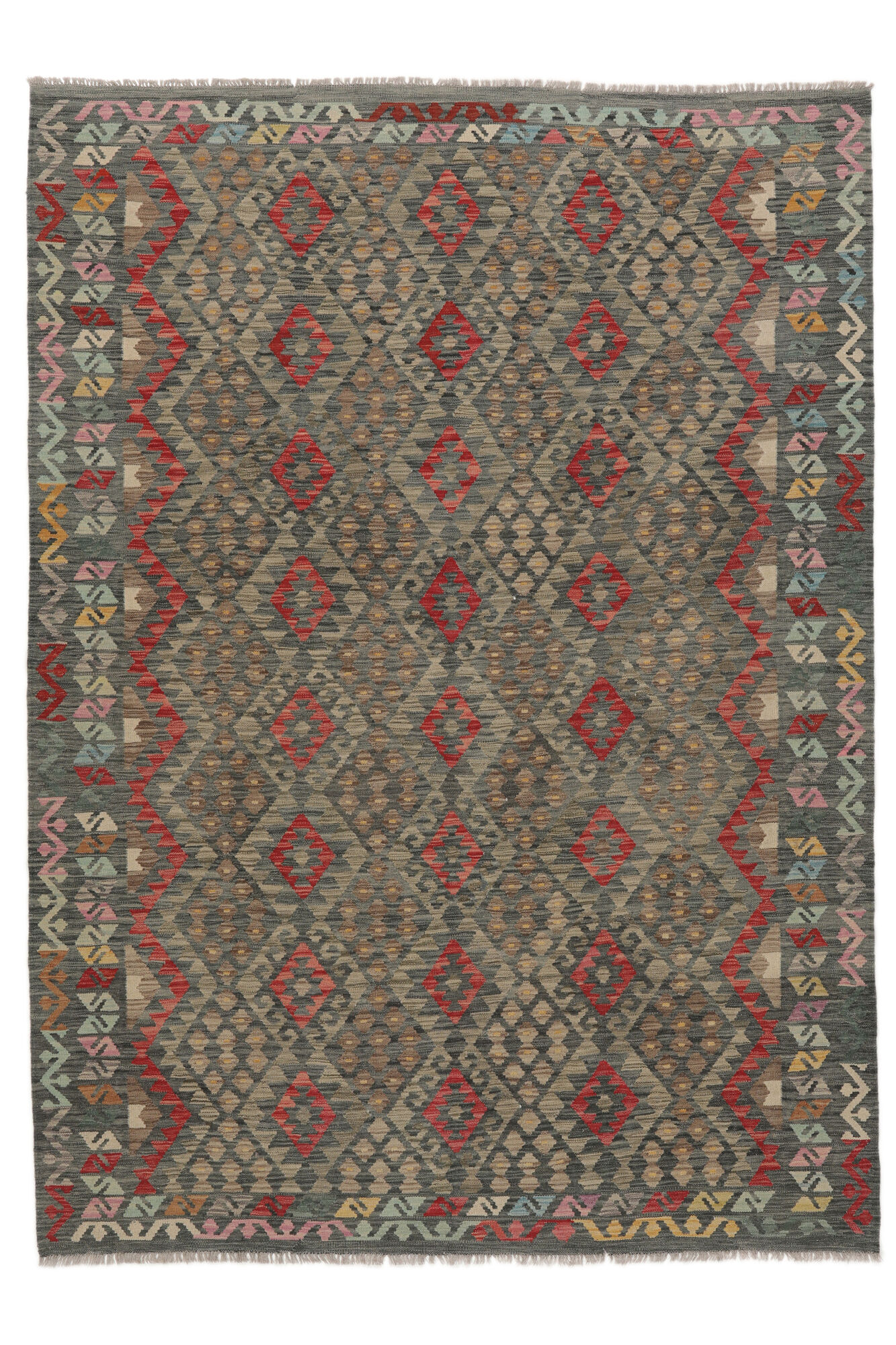 
    Kilim Afghan Old style - Brown - 214 x 295 cm
  