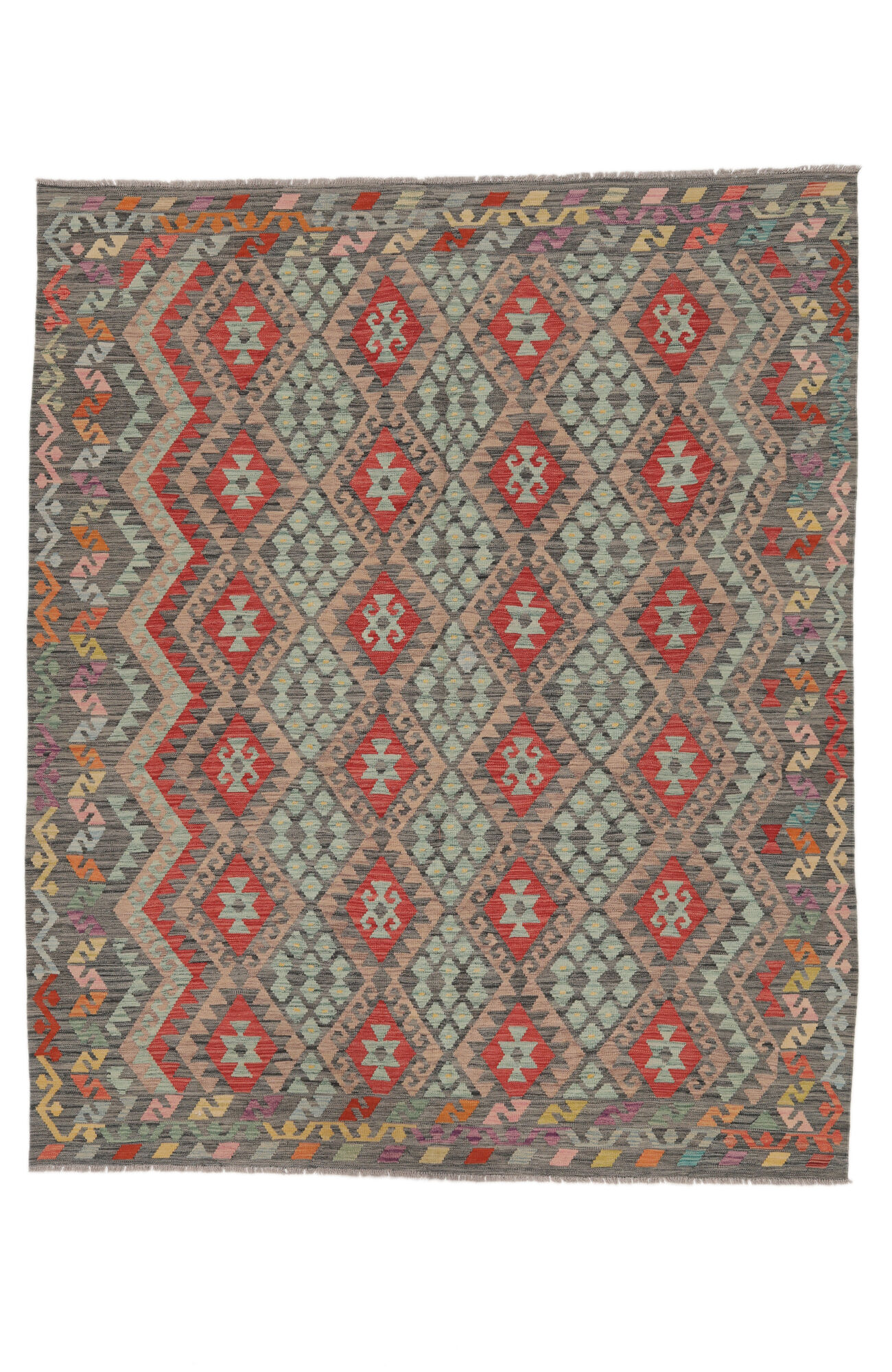 
    Kilim Afghan Old style - Brown - 251 x 293 cm
  