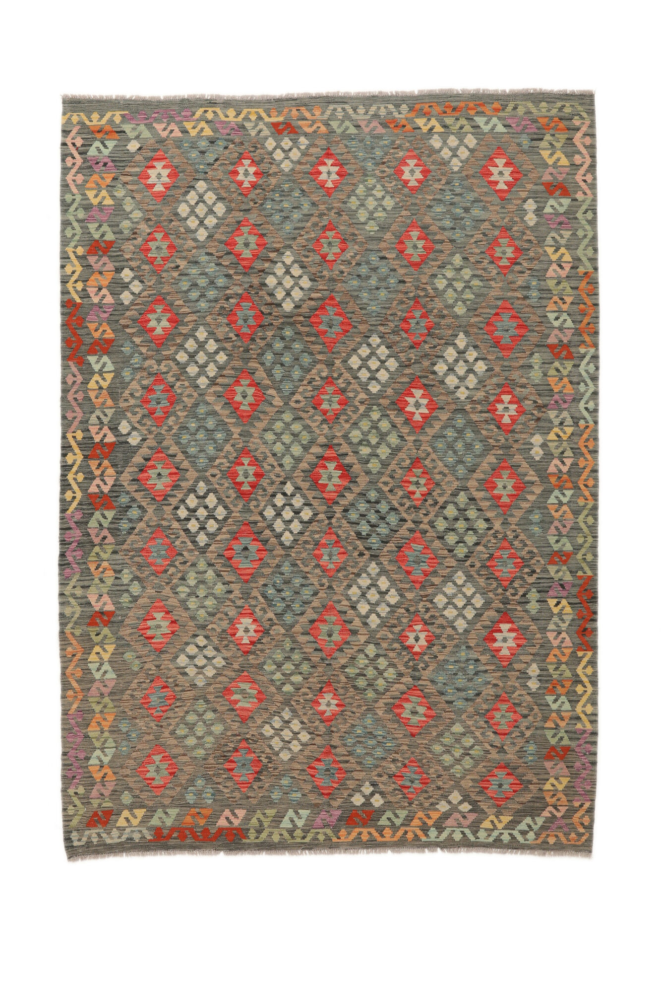 
    Kilim Afghan Old style - Brown - 204 x 285 cm
  