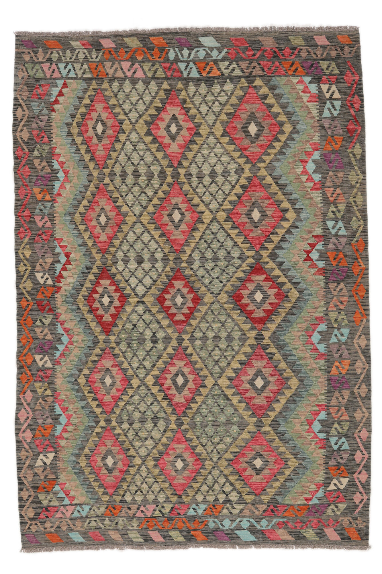 
    Kilim Afghan Old style - Brown - 205 x 299 cm
  