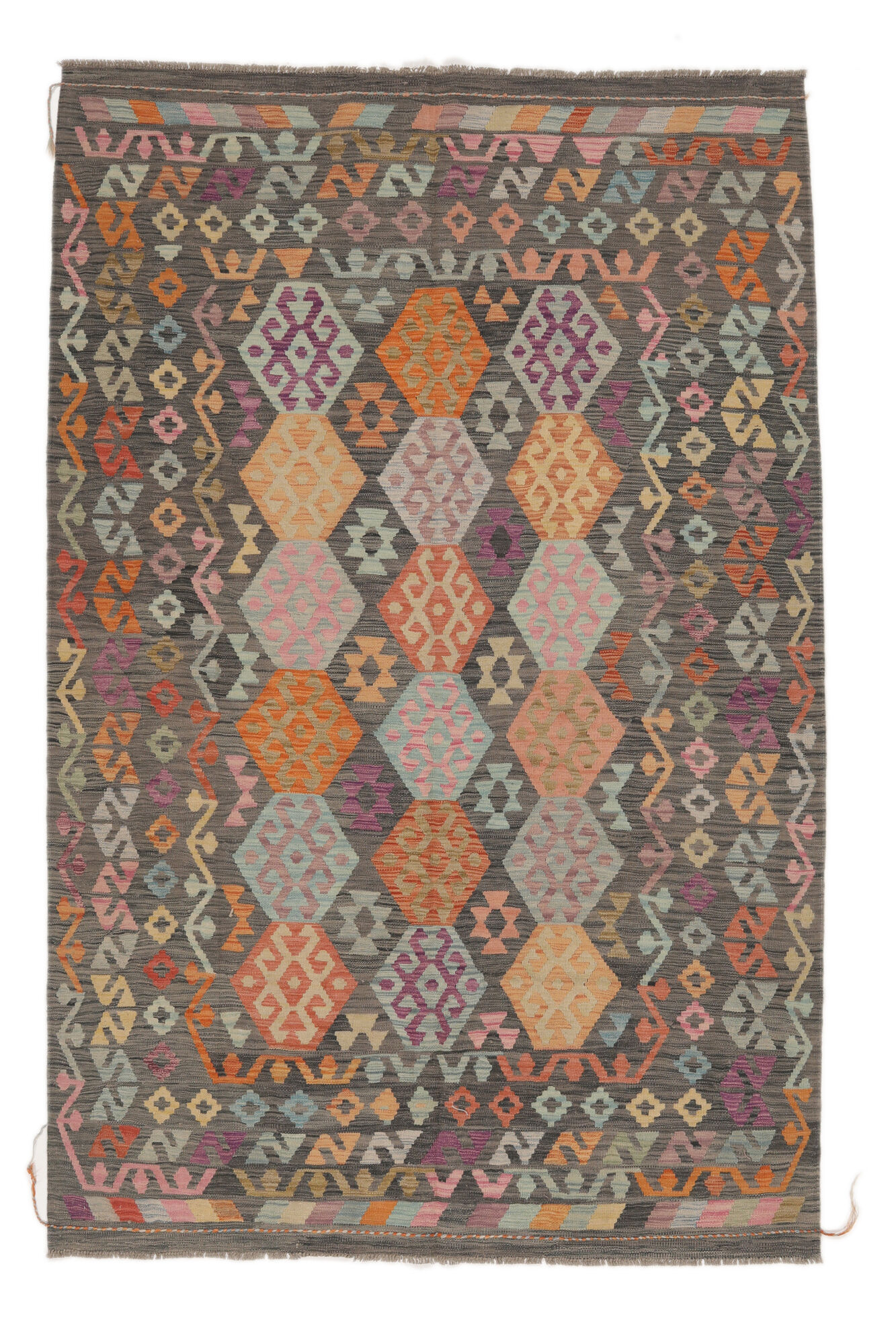 
    Kilim Afghan Old style - Brown - 195 x 298 cm
  