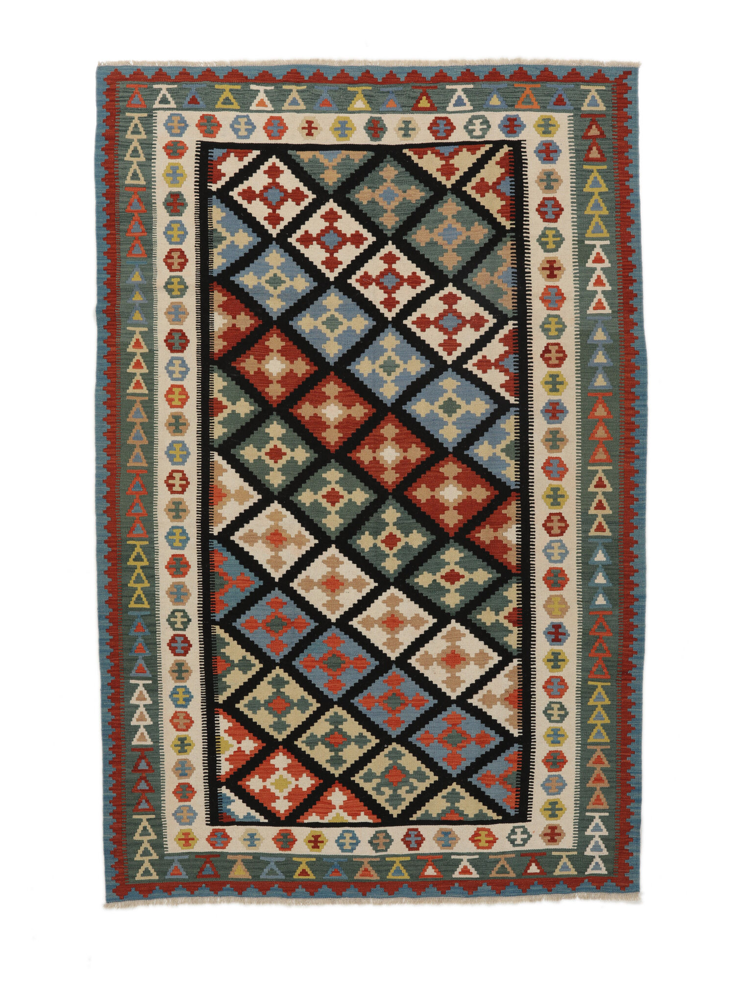 Kelim Ghashghai Teppich 207×317