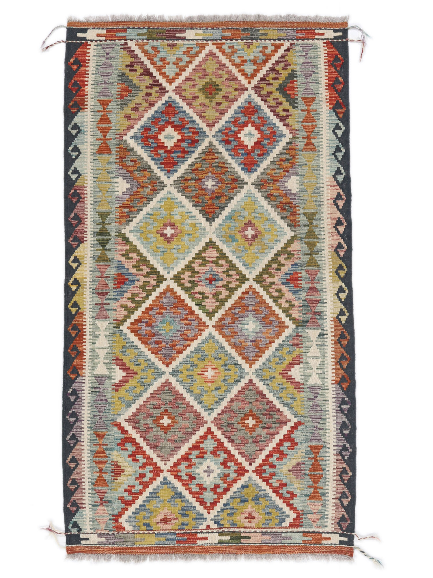 
    Kilim Afghan Old style - Green - 104 x 194 cm
  