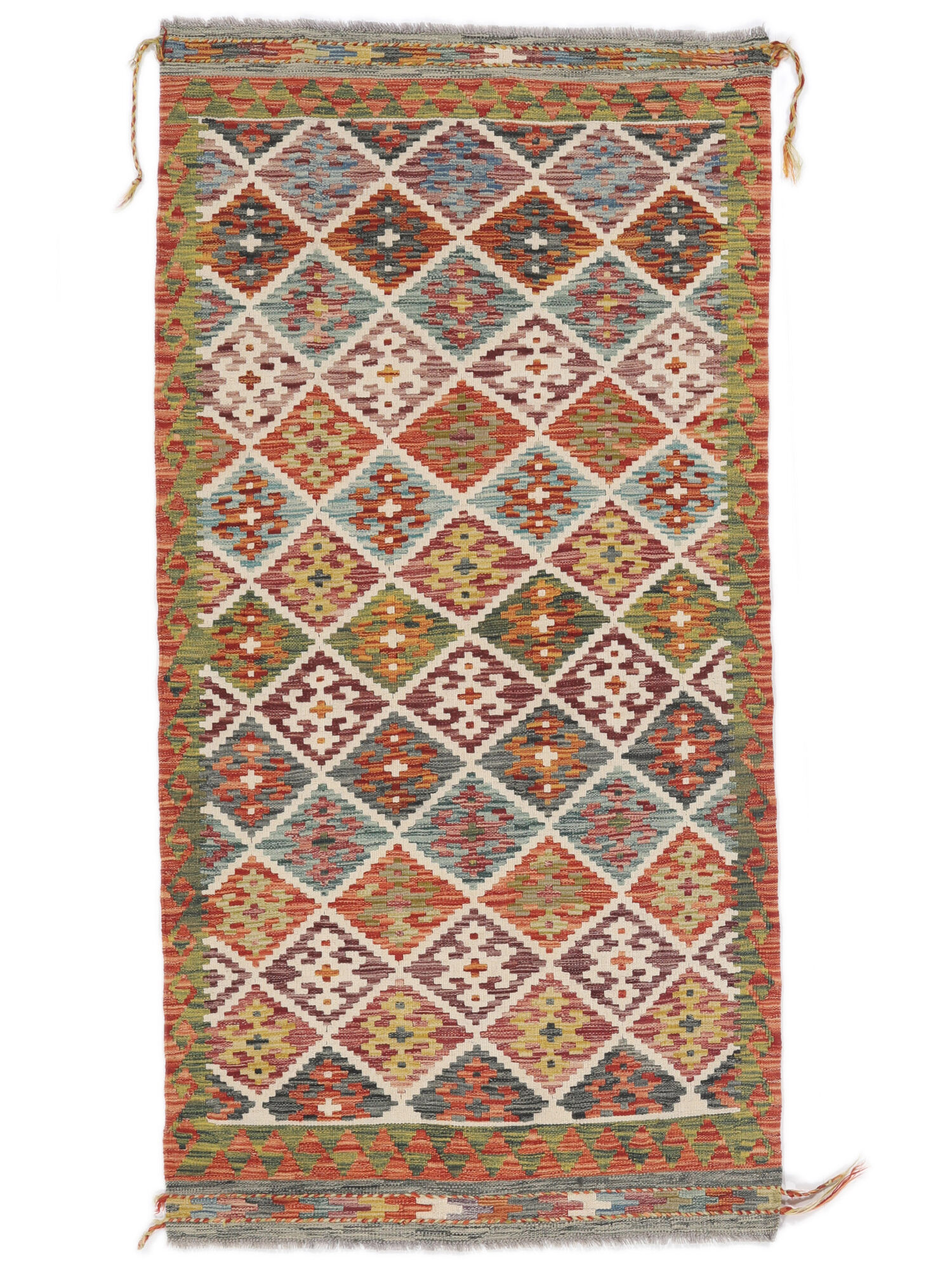 Kelim Afghan Old Stil Teppich 101×200
