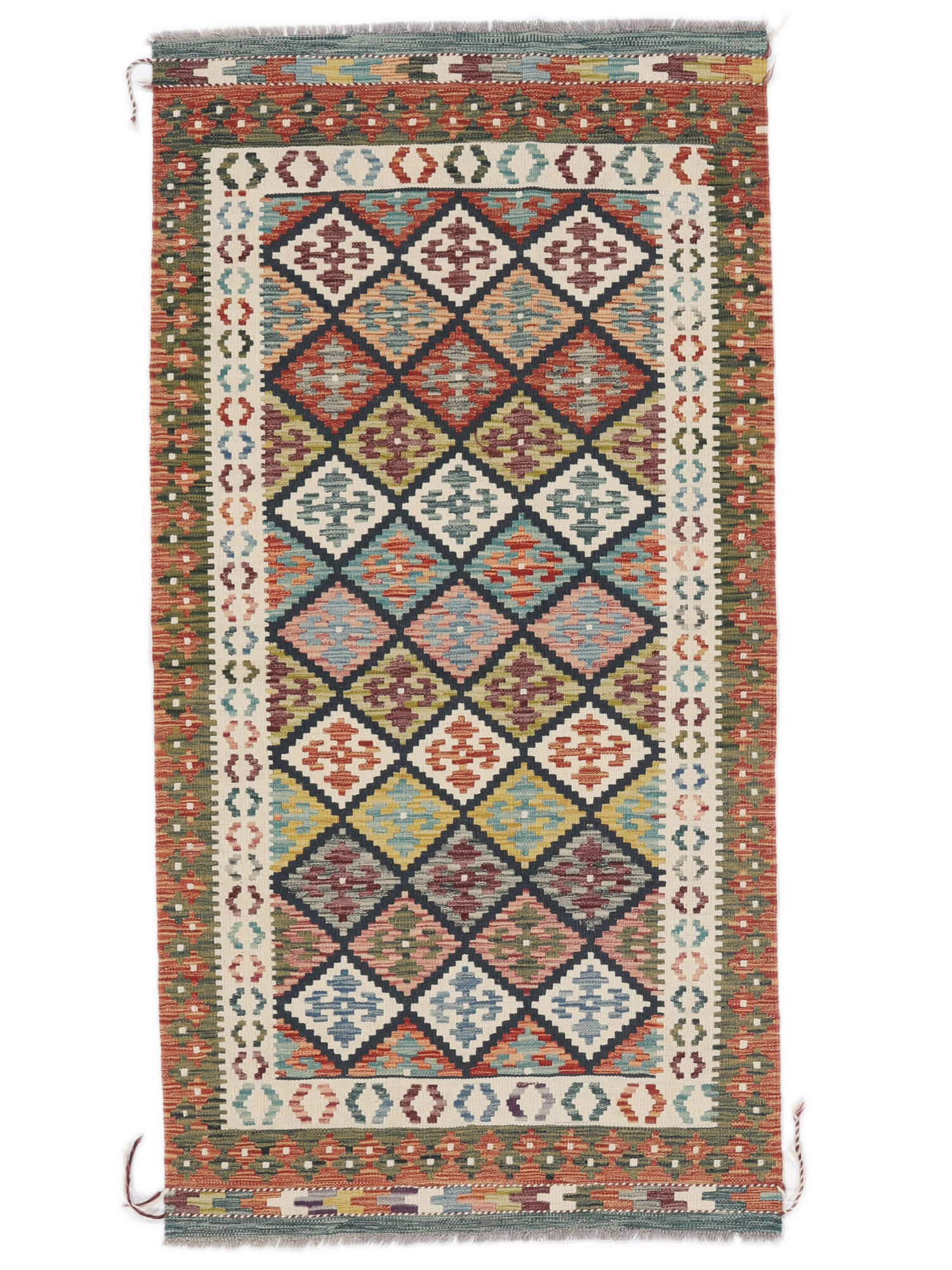 
    Kilim Afghan Old style - Brown - 100 x 195 cm
  