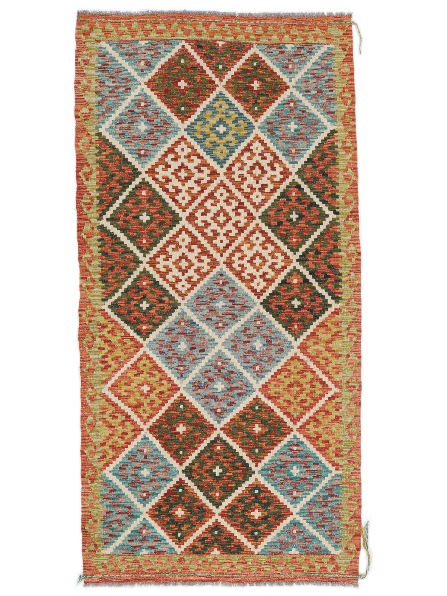 
    Kilim Afghan Old style - Dark red - 104 x 212 cm
  