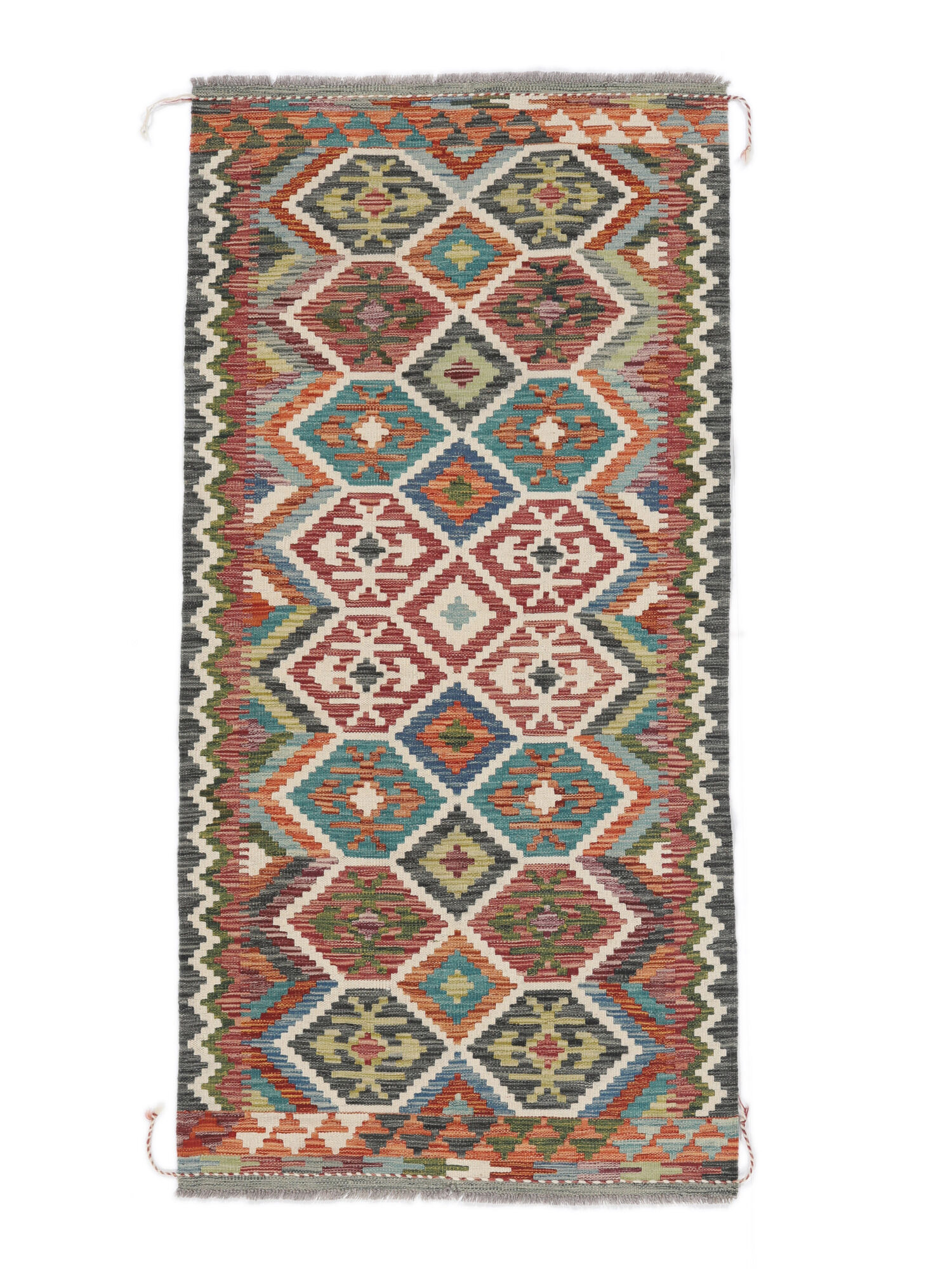 
    Kilim Afghan Old style - Dark red - 98 x 200 cm
  