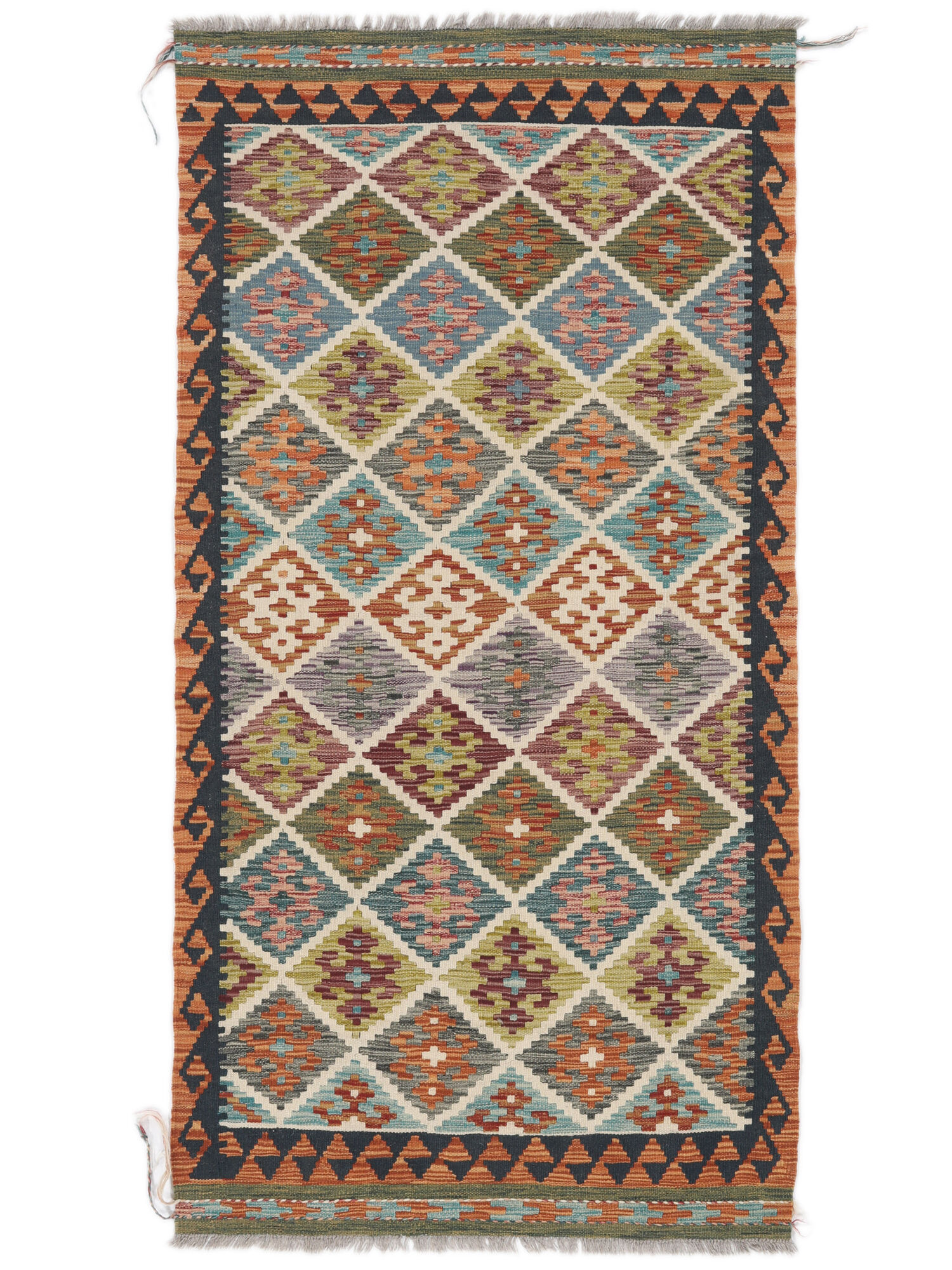 
    Kilim Afghan Old style - Brown - 100 x 194 cm
  
