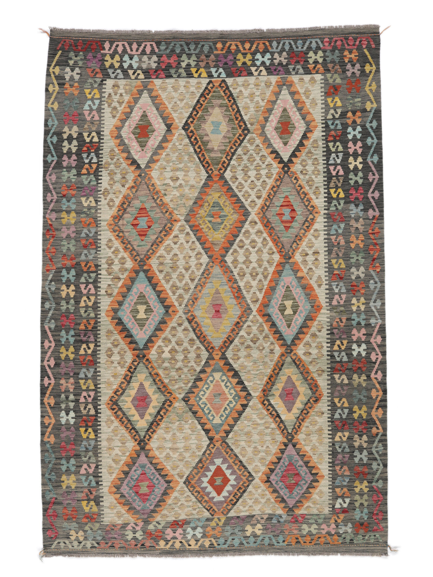 
    Kilim Afghan Old style - Brown - 198 x 312 cm
  