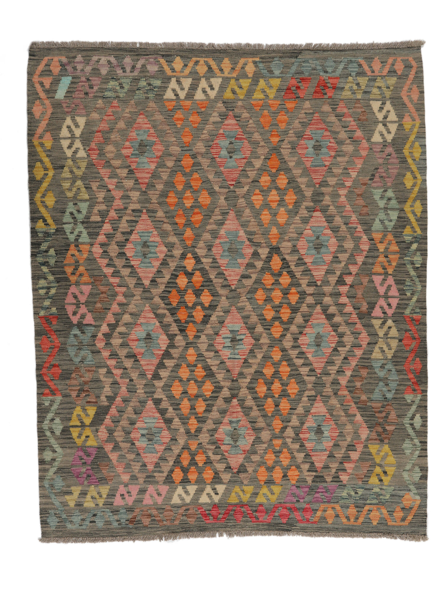 
    Kilim Afghan Old style - Brown - 160 x 194 cm
  