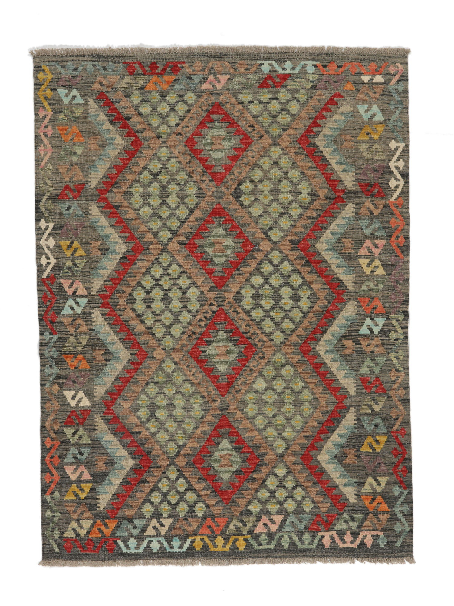 
    Kilim Afghan Old style - Brown - 146 x 201 cm
  