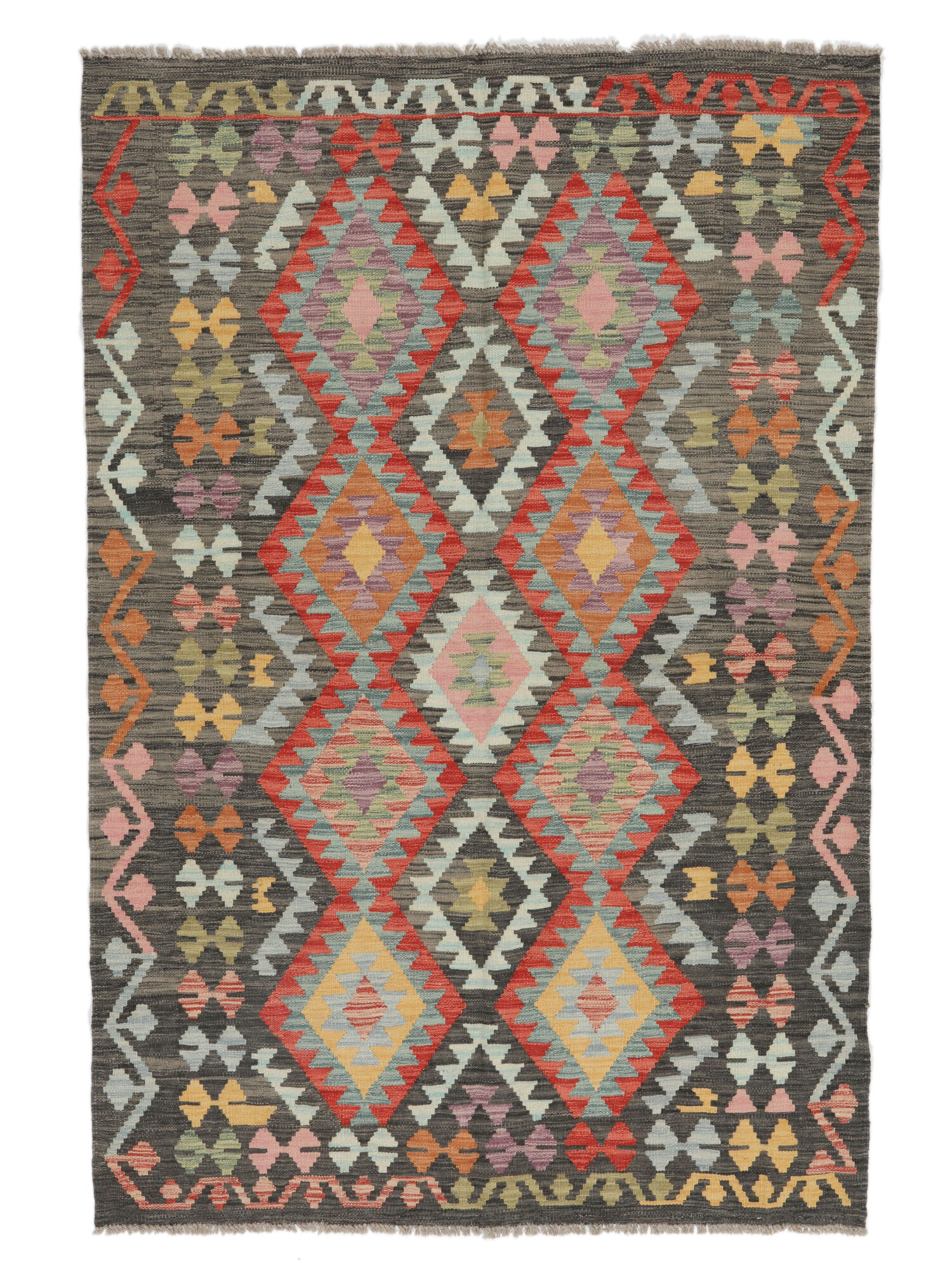 
    Kilim Afghan Old style - Brown - 128 x 191 cm
  