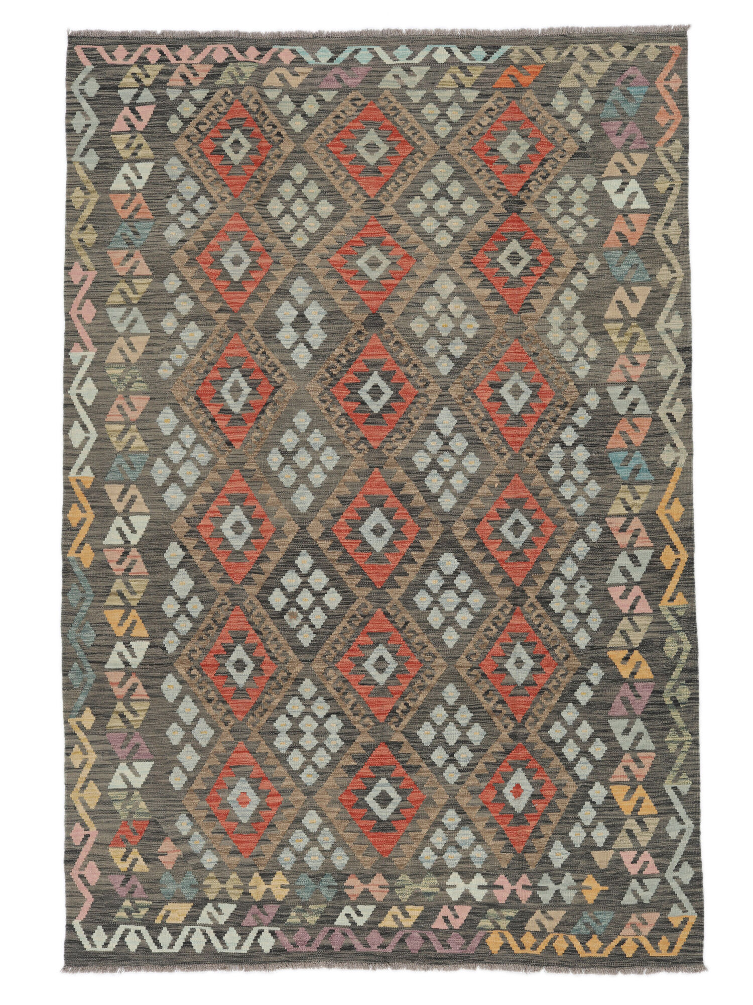 
    Kilim Afghan Old style - Brown - 200 x 299 cm
  