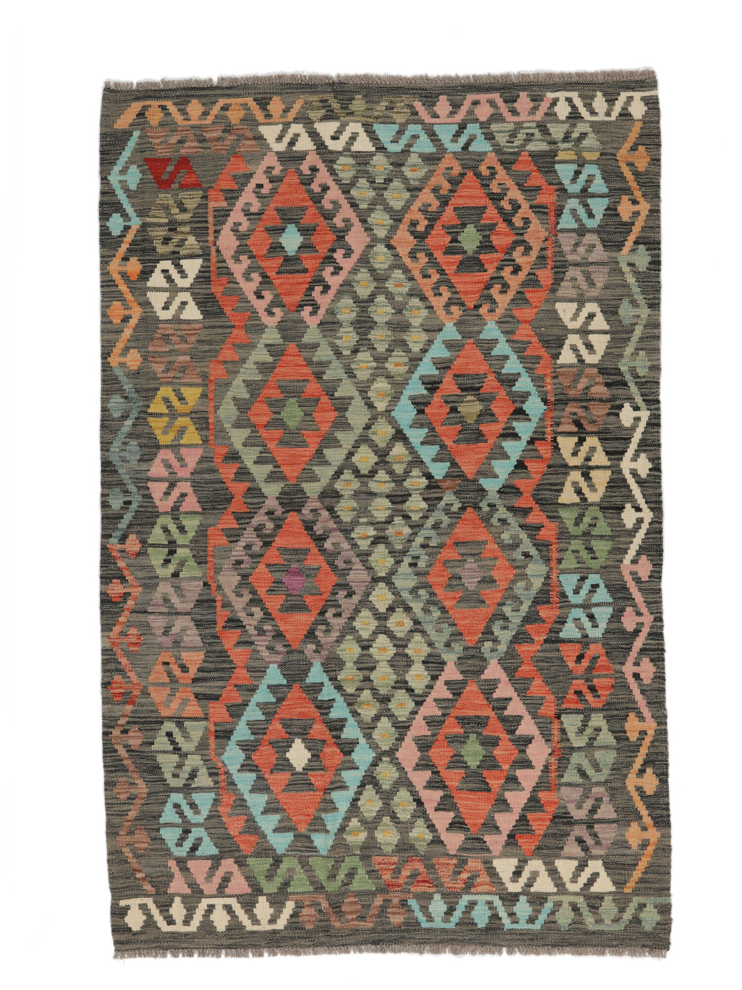 Kelim Afghan Old Stil Teppich 124×191