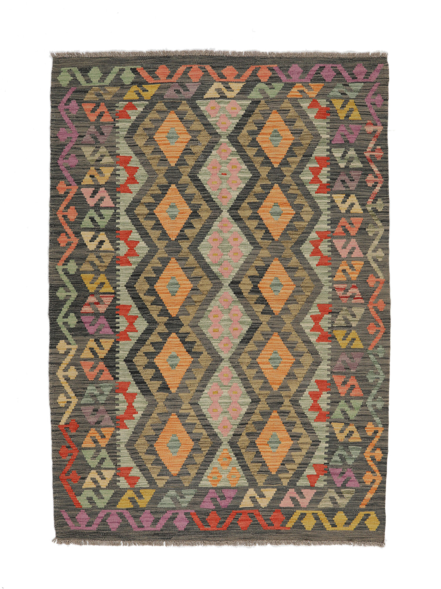
    Kilim Afghan Old style - Brown - 129 x 184 cm
  