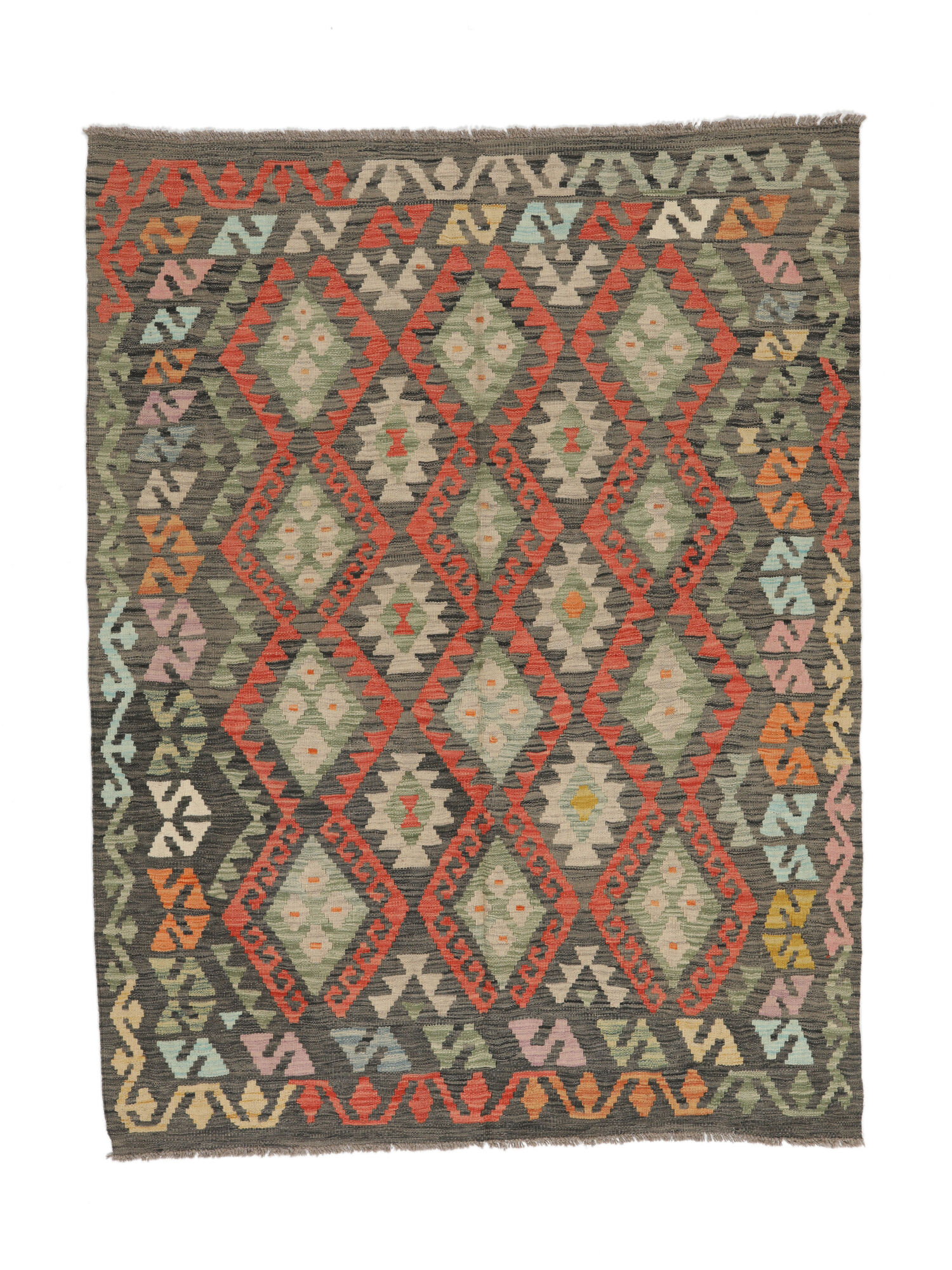 
    Kilim Afghan Old style - Brown - 152 x 198 cm
  