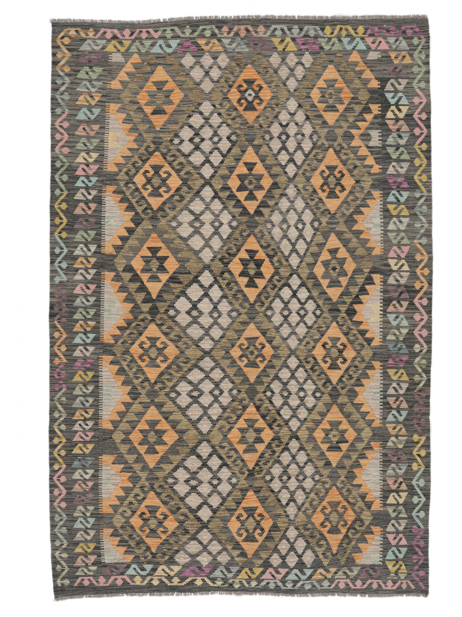 Kelim Afghan Old Stil Teppich 207×309