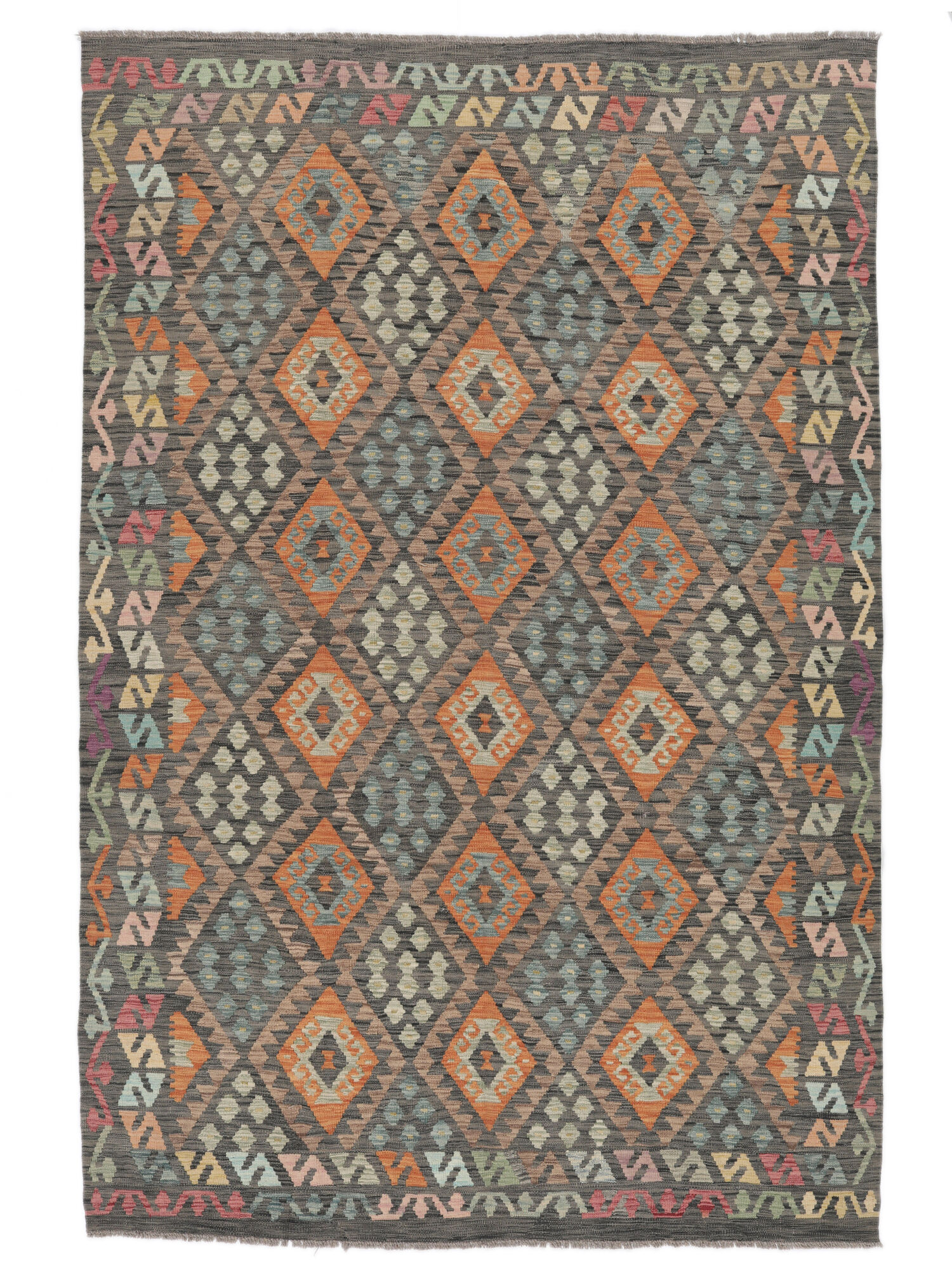 
    Kilim Afghan Old style - Brown - 195 x 289 cm
  