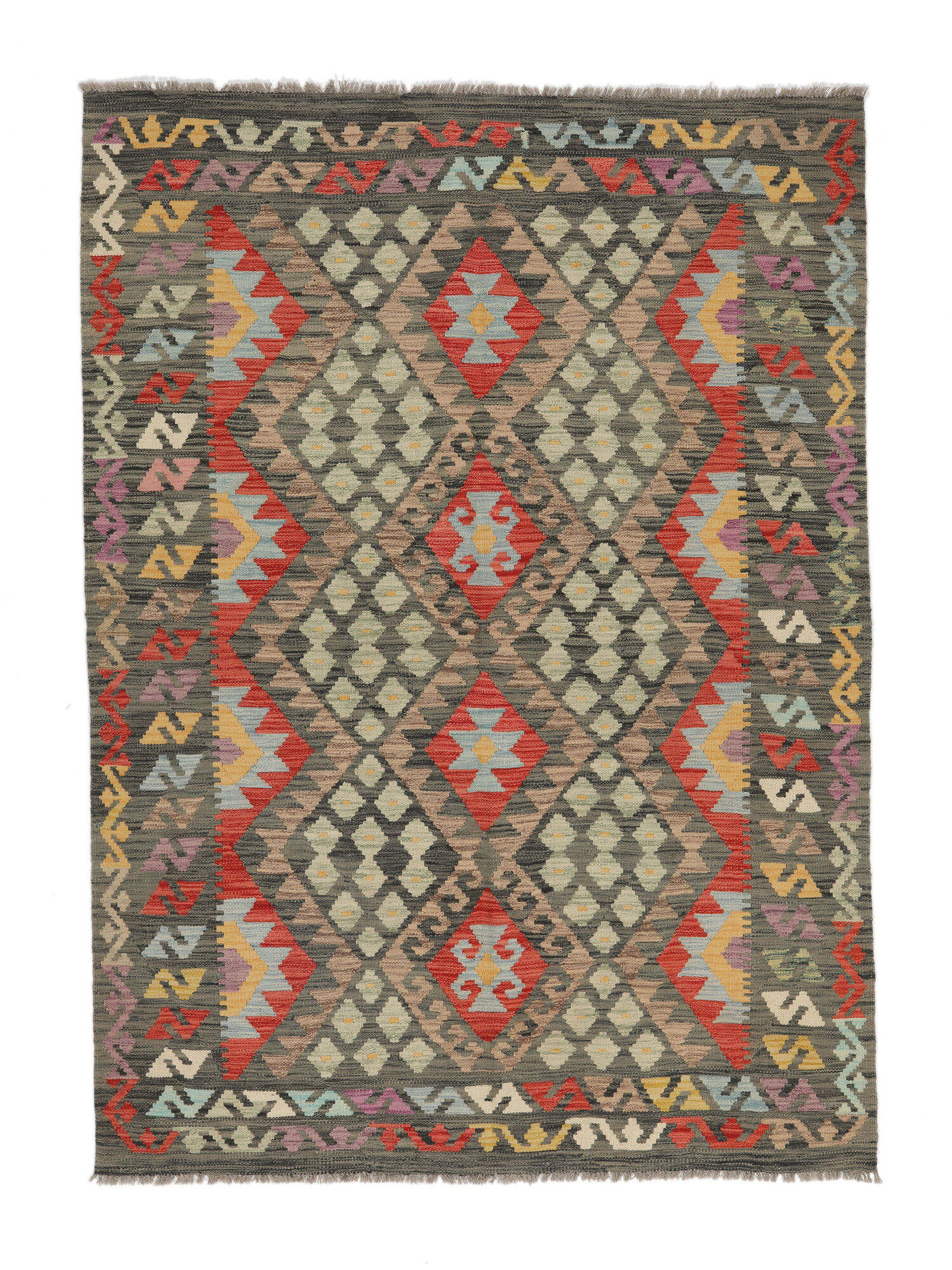 
    Kilim Afghan Old style - Brown - 148 x 207 cm
  