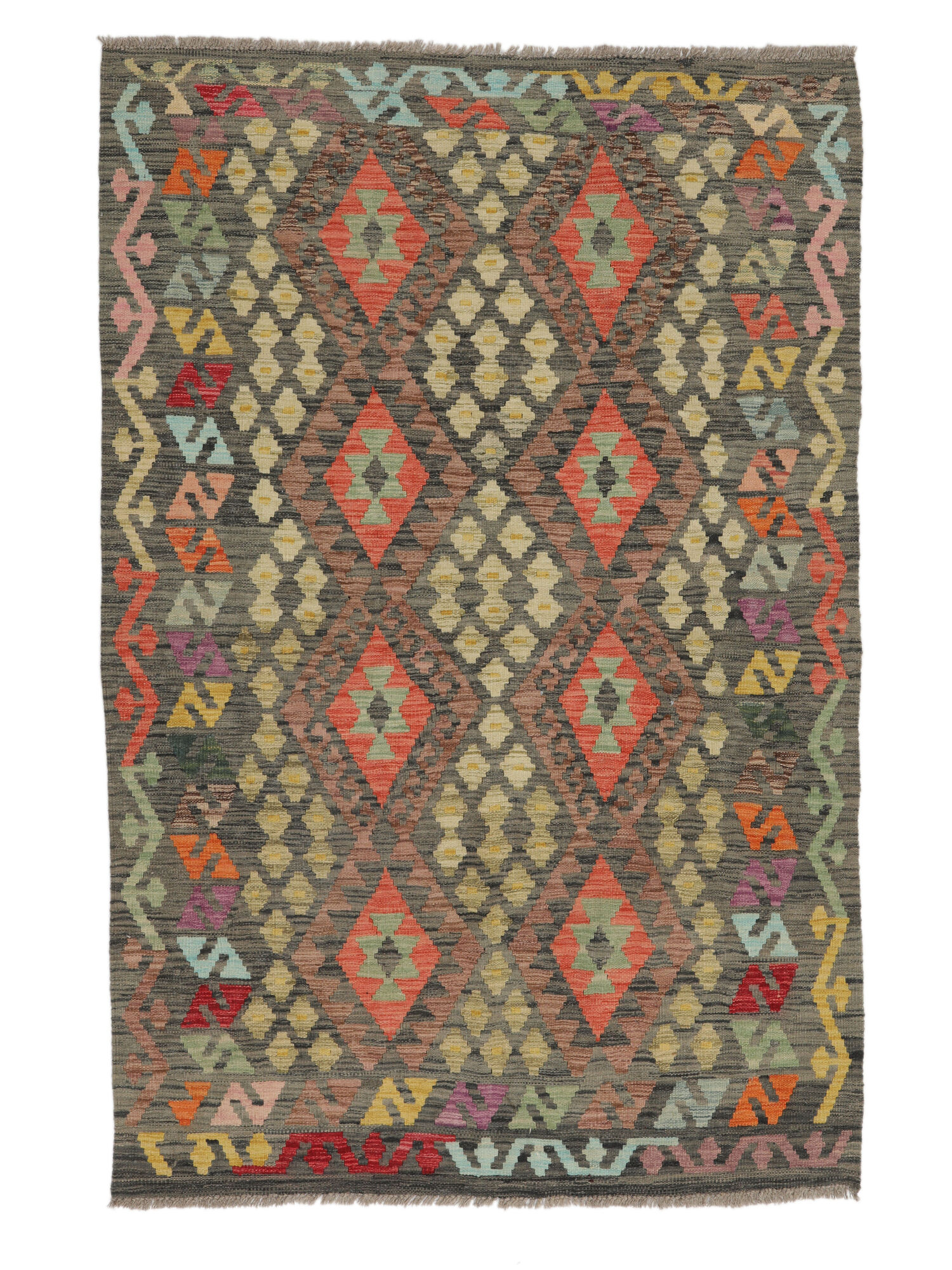 
    Kilim Afghan Old style - Brown - 119 x 183 cm
  