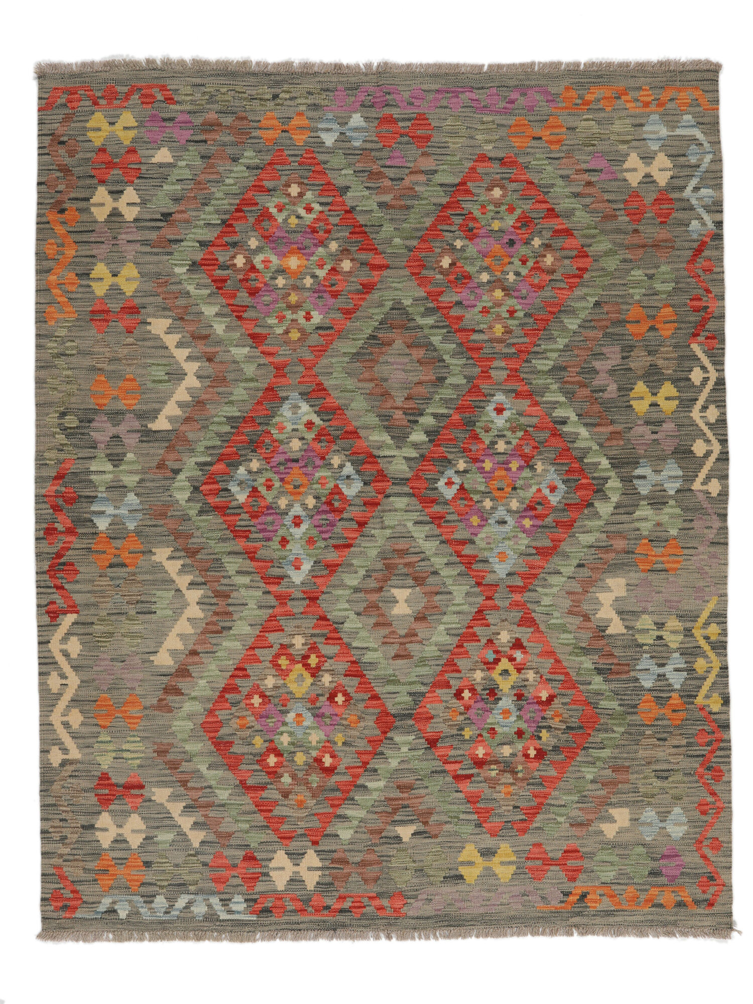 
    Kilim Afghan Old style - Brown - 158 x 196 cm
  