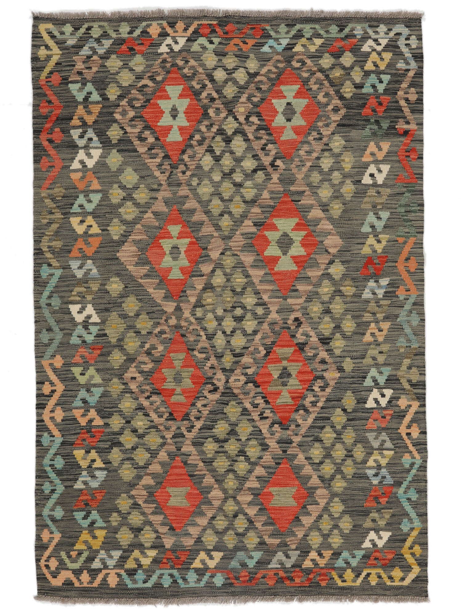 Kelim Afghan Old Stil Teppich 125×187