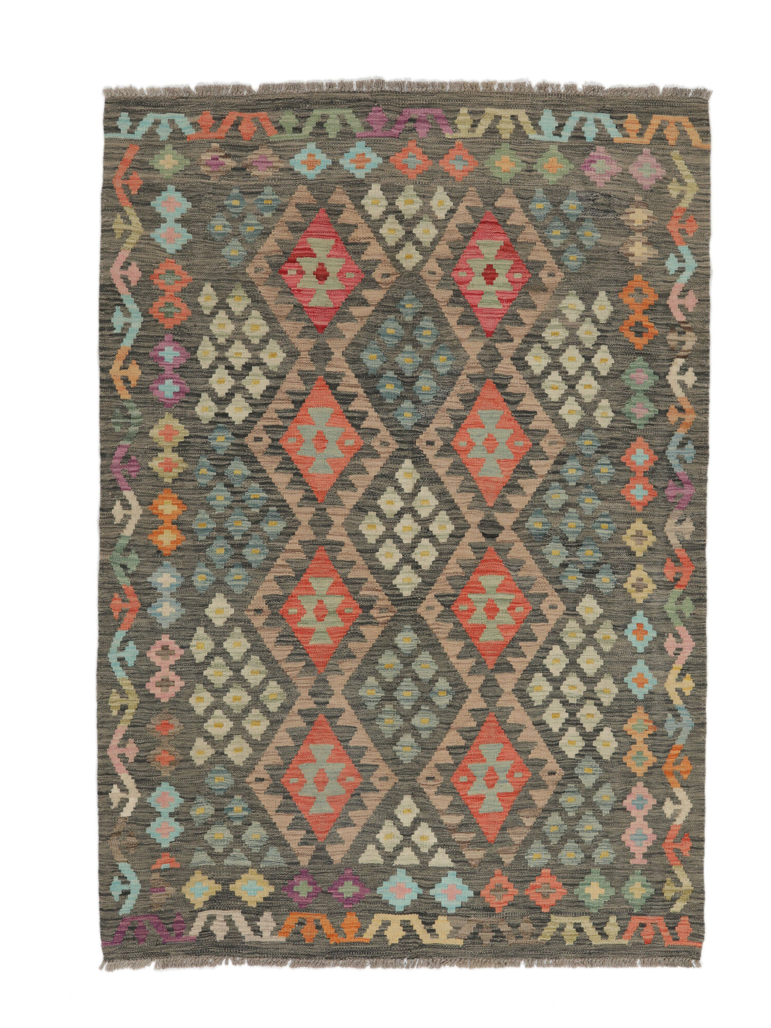 
    Kilim Afghan Old style - Brown - 125 x 182 cm
  