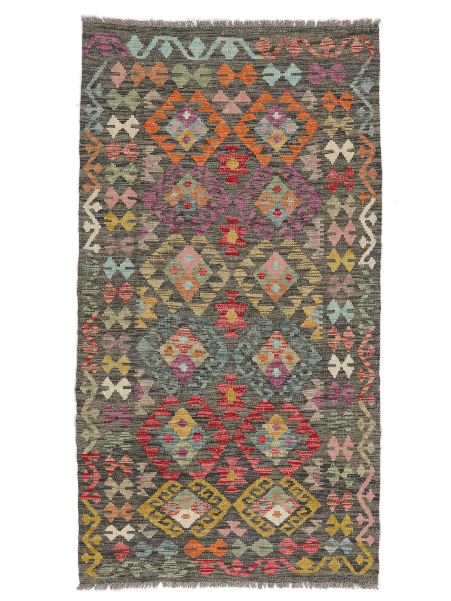 
    Kilim Afghan Old style - Brown - 103 x 191 cm
  