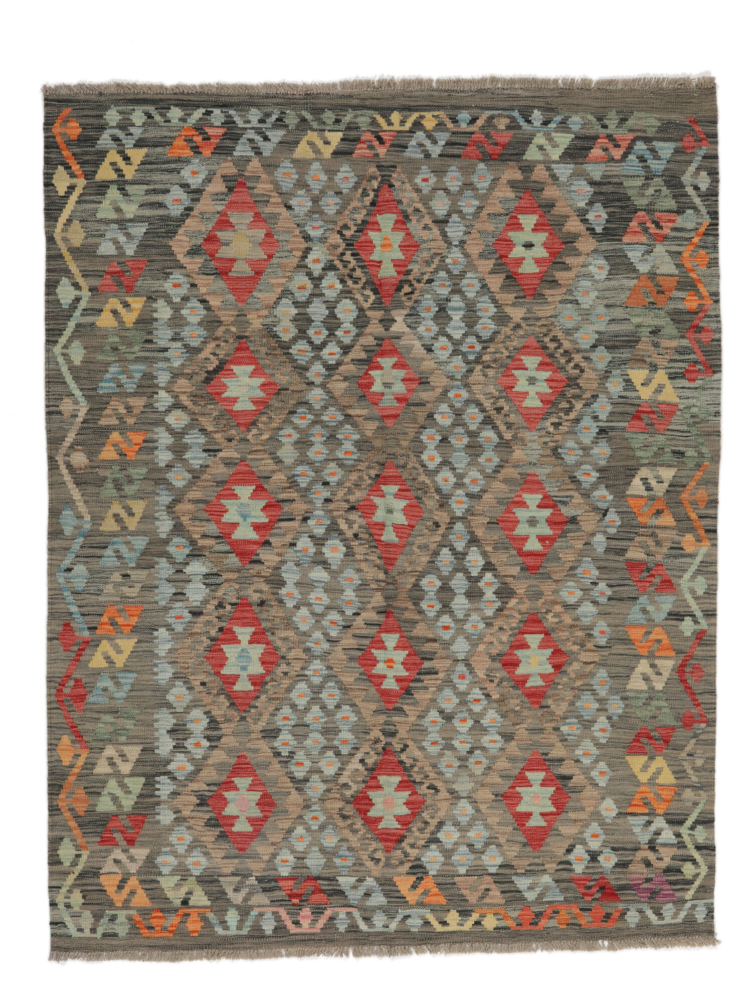 
    Kilim Afghan Old style - Brown - 153 x 197 cm
  