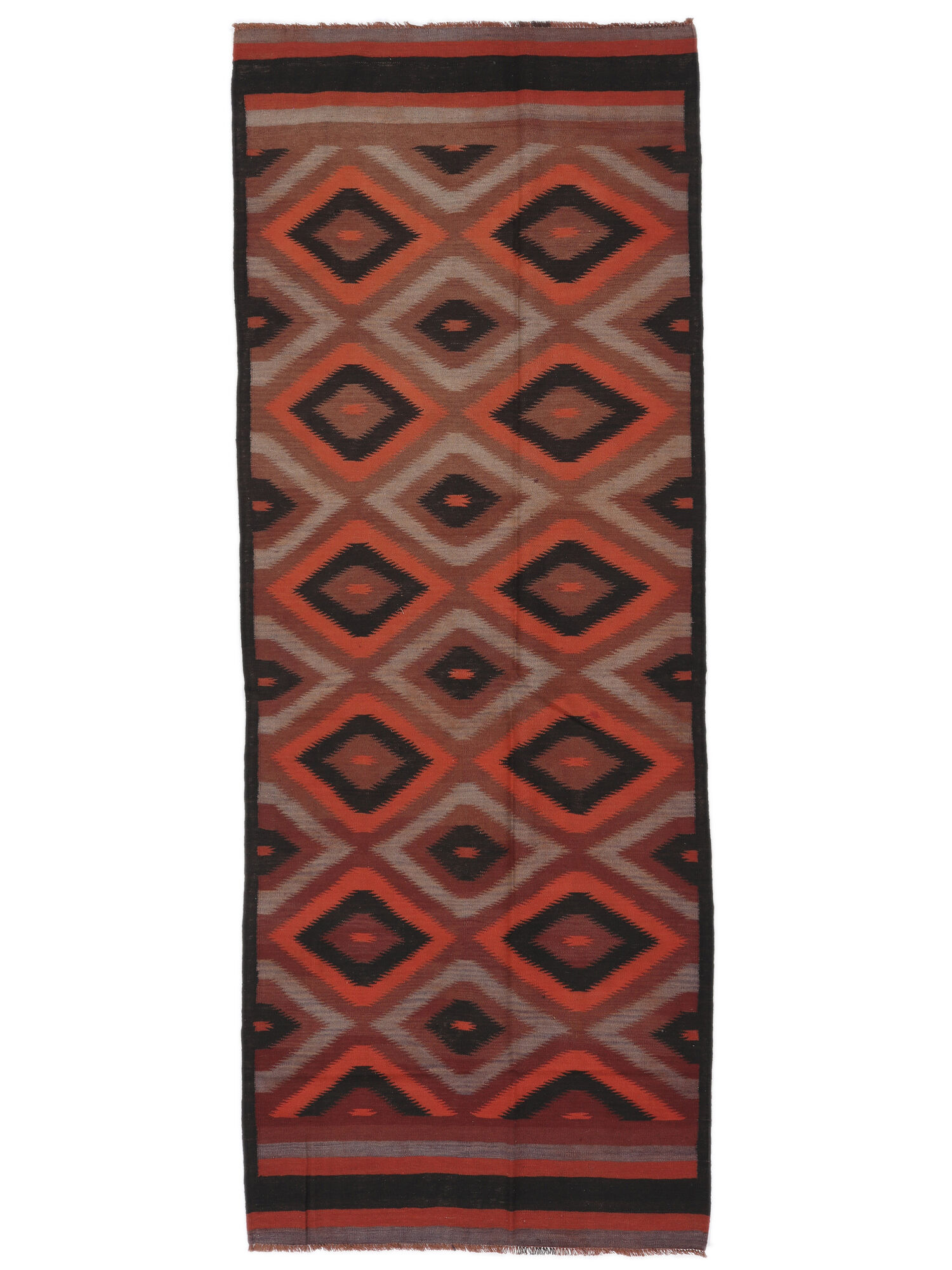 Afghan Vintage Kelim Teppich 128×334