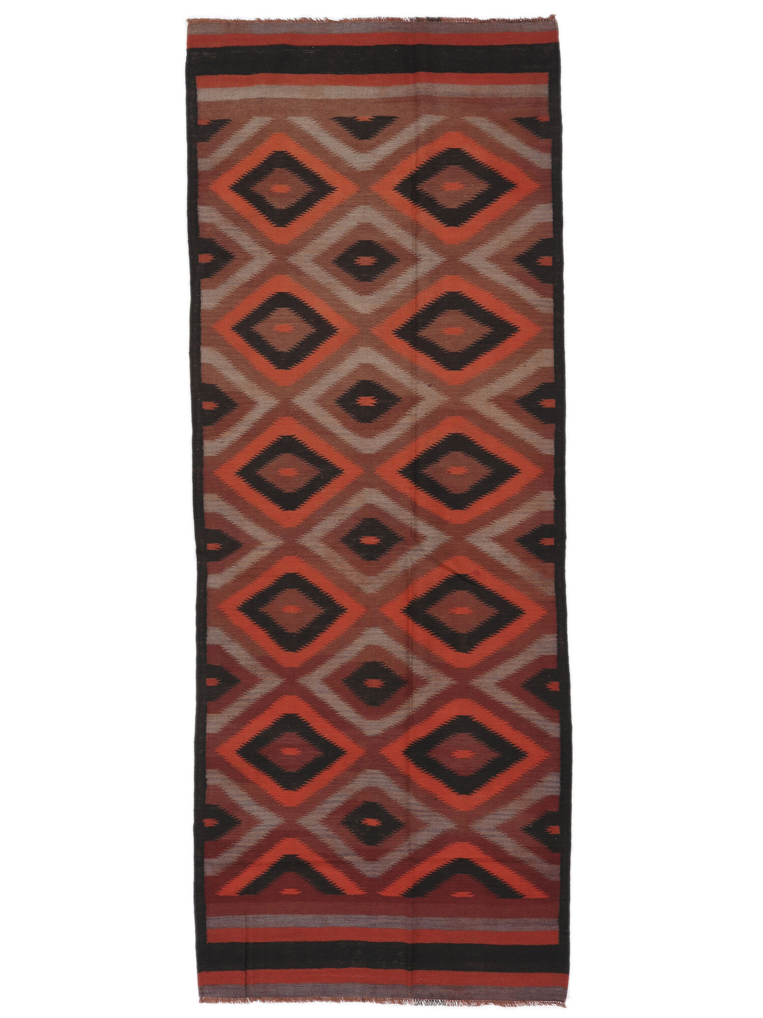 
    Afghan Vintage Kilim - Dark red - 128 x 334 cm
  