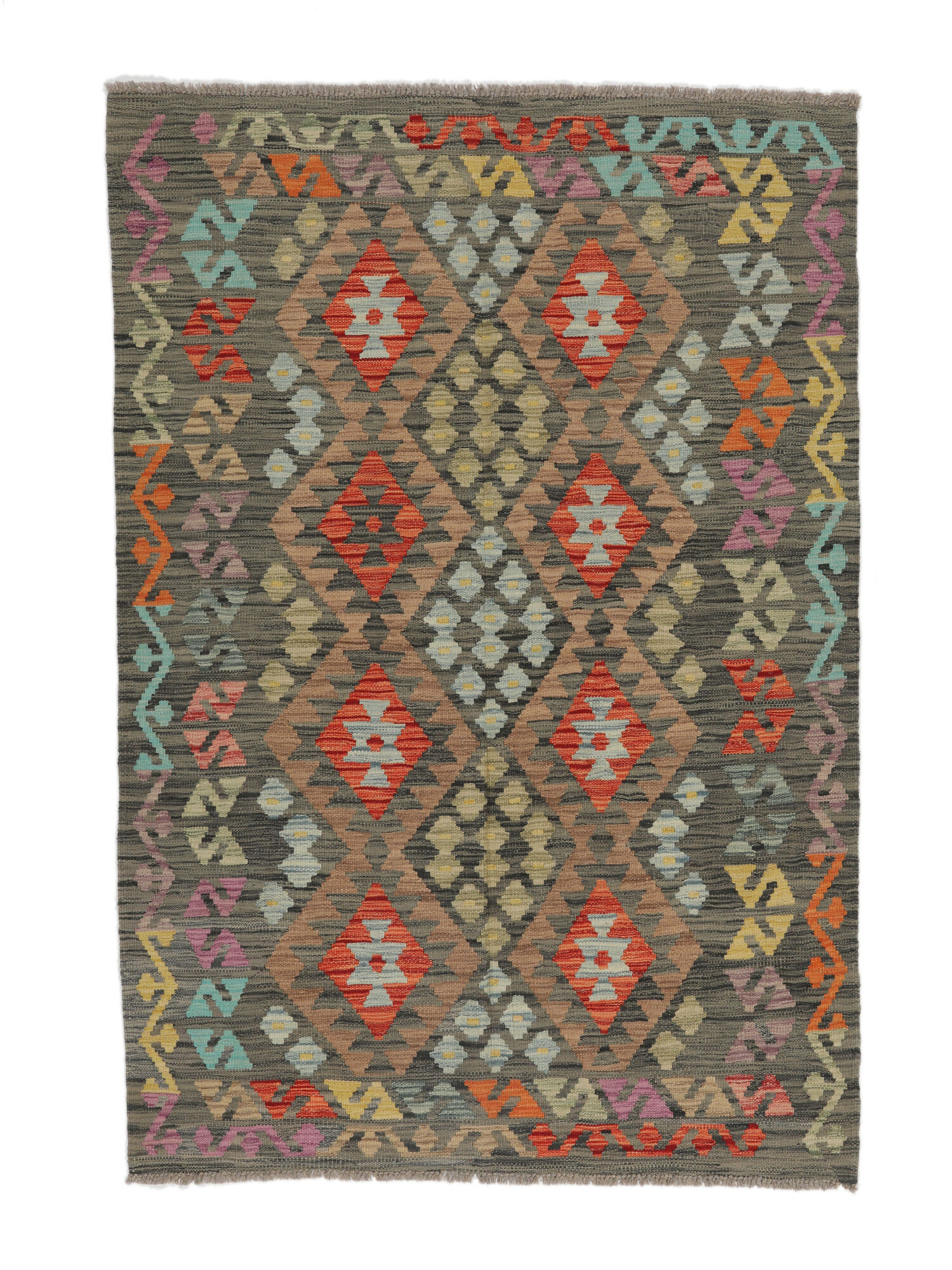 
    Kilim Afghan Old style - Brown - 122 x 178 cm
  