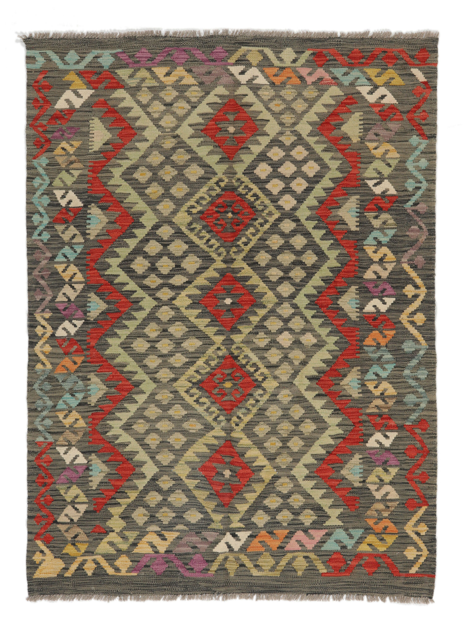 
    Kilim Afghan Old style - Brown - 129 x 172 cm
  
