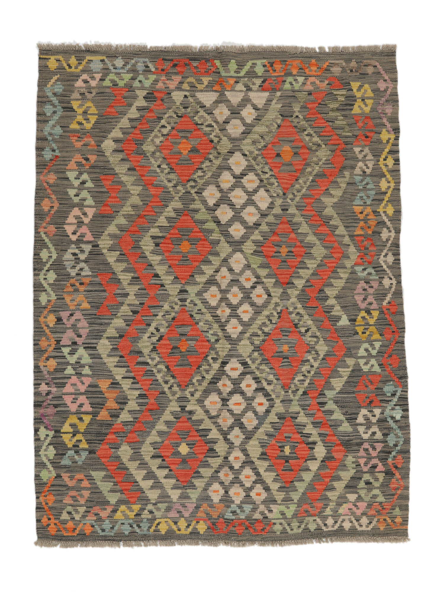 
    Kilim Afghan Old style - Brown - 130 x 173 cm
  