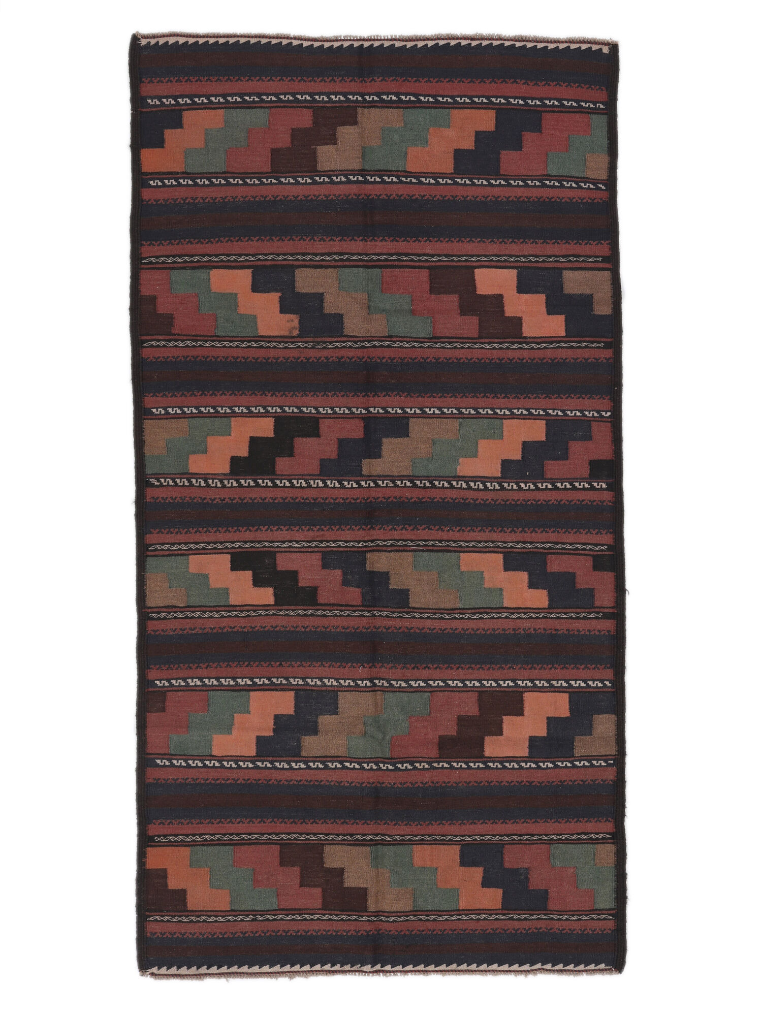 
    Afghan Vintage Kilim - Black - 121 x 244 cm
  