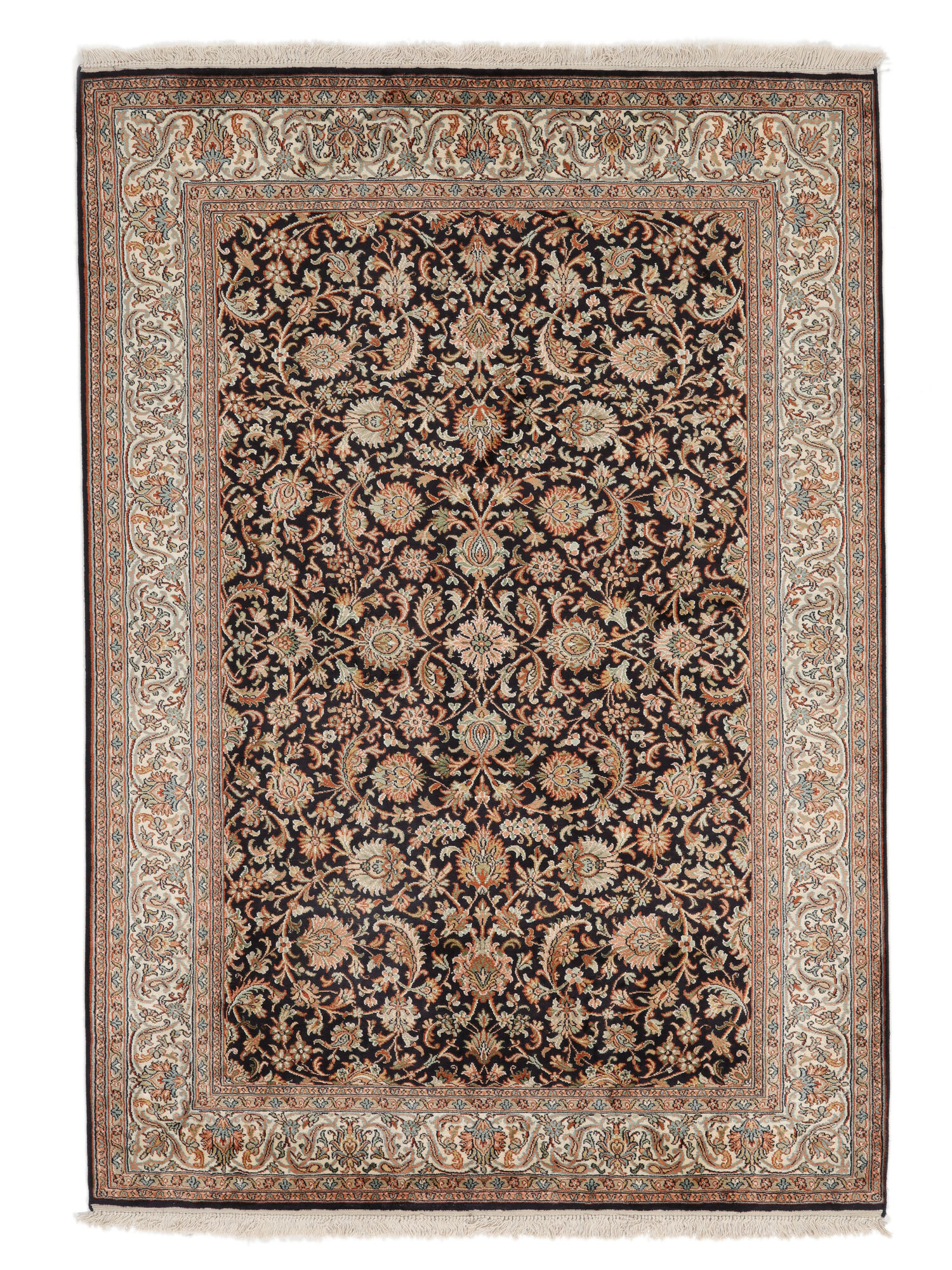 
    Kashmir pure silk - Brown - 126 x 182 cm
  