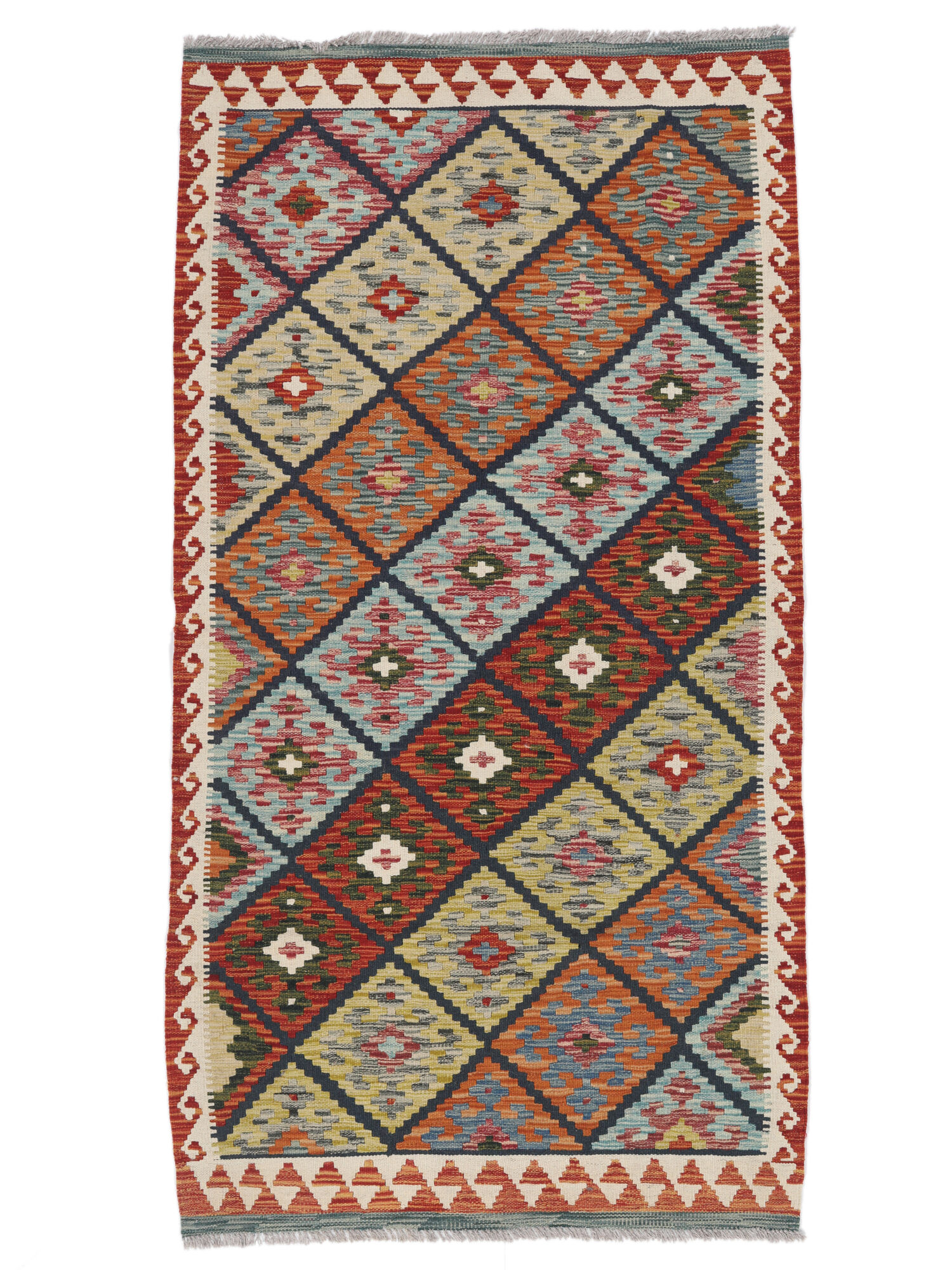 Kelim Afghan Old Stil Teppich 102×195