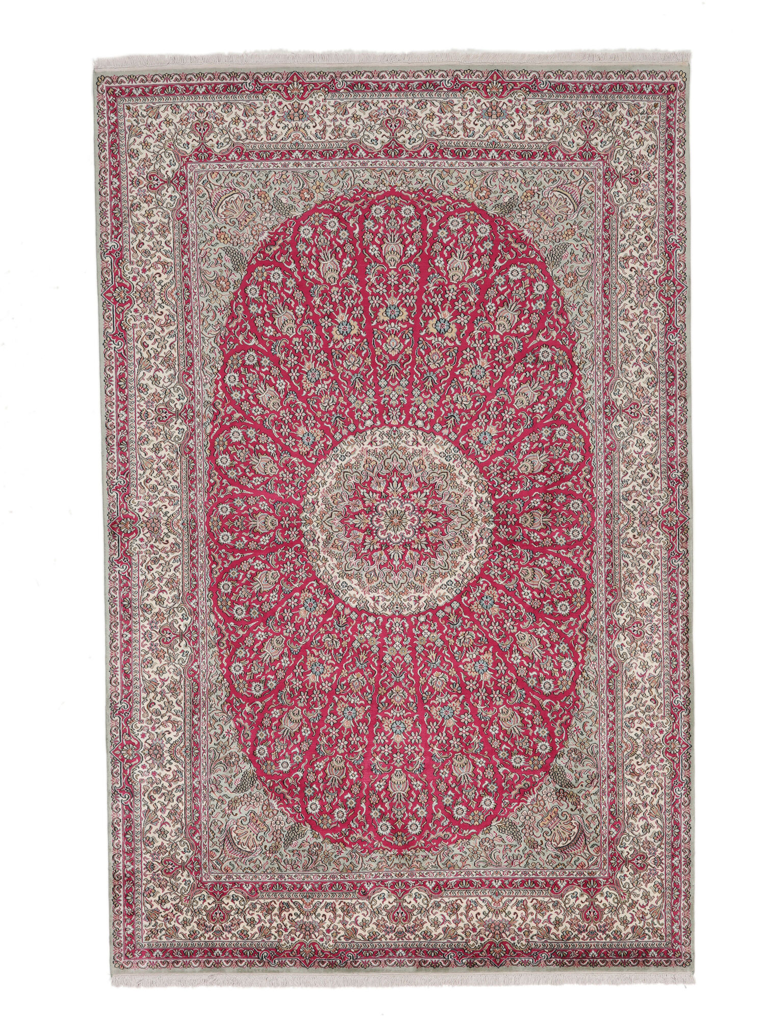 
    Kashmir pure silk - Dark red - 184 x 281 cm
  