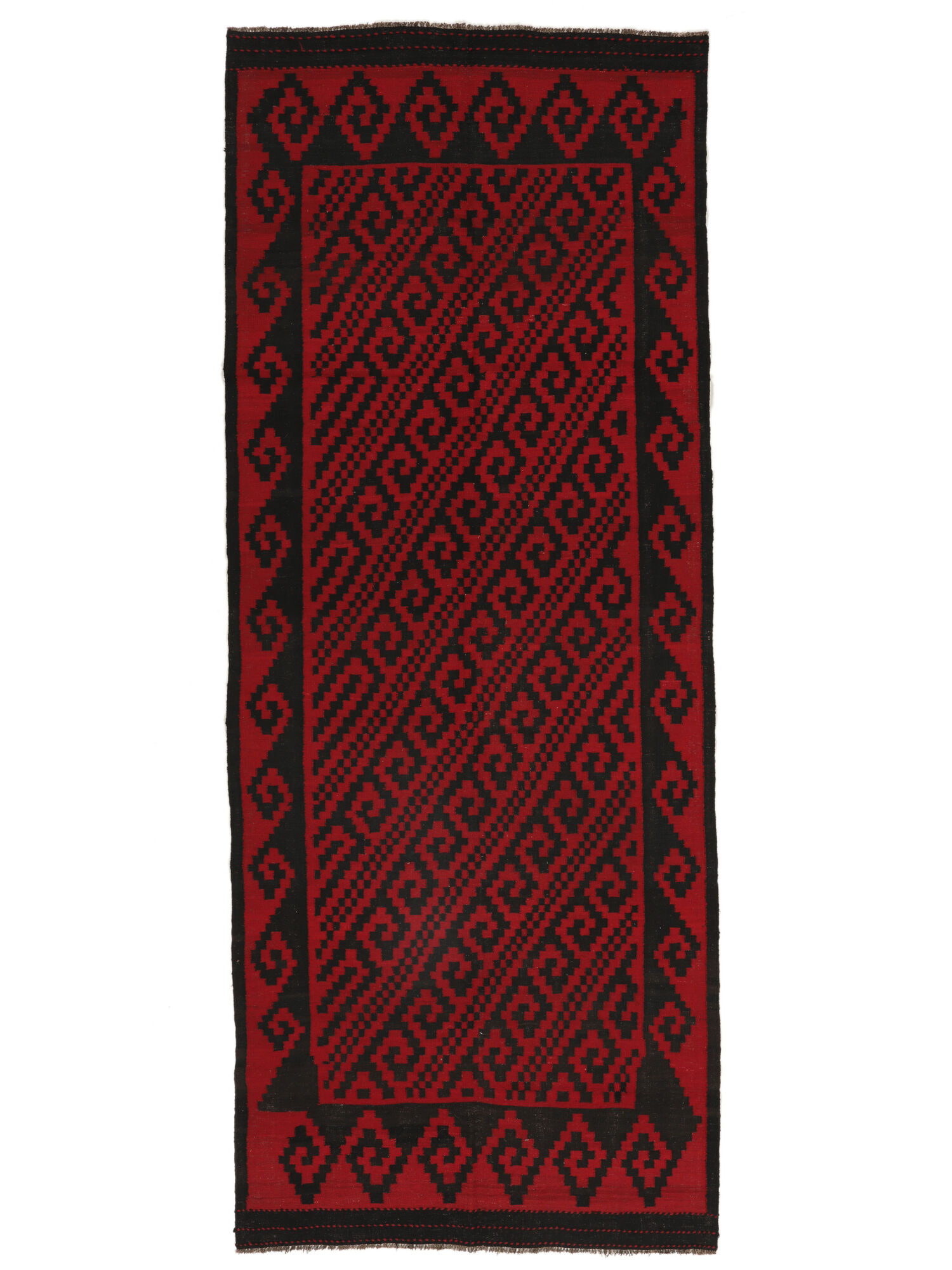 Afghan Vintage Kelim Teppich 163×403