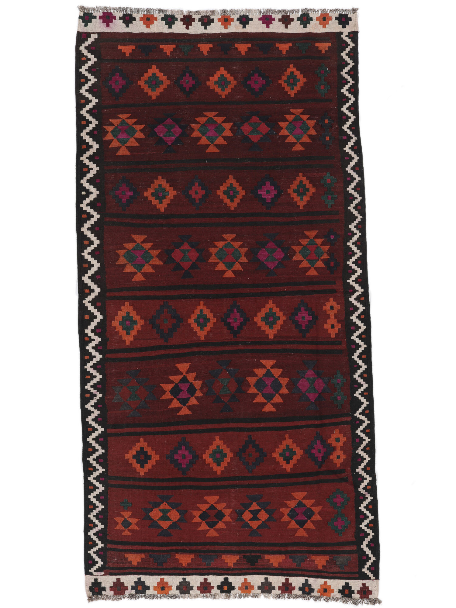 
    Afghan Vintage Kilim - Black - 134 x 272 cm
  