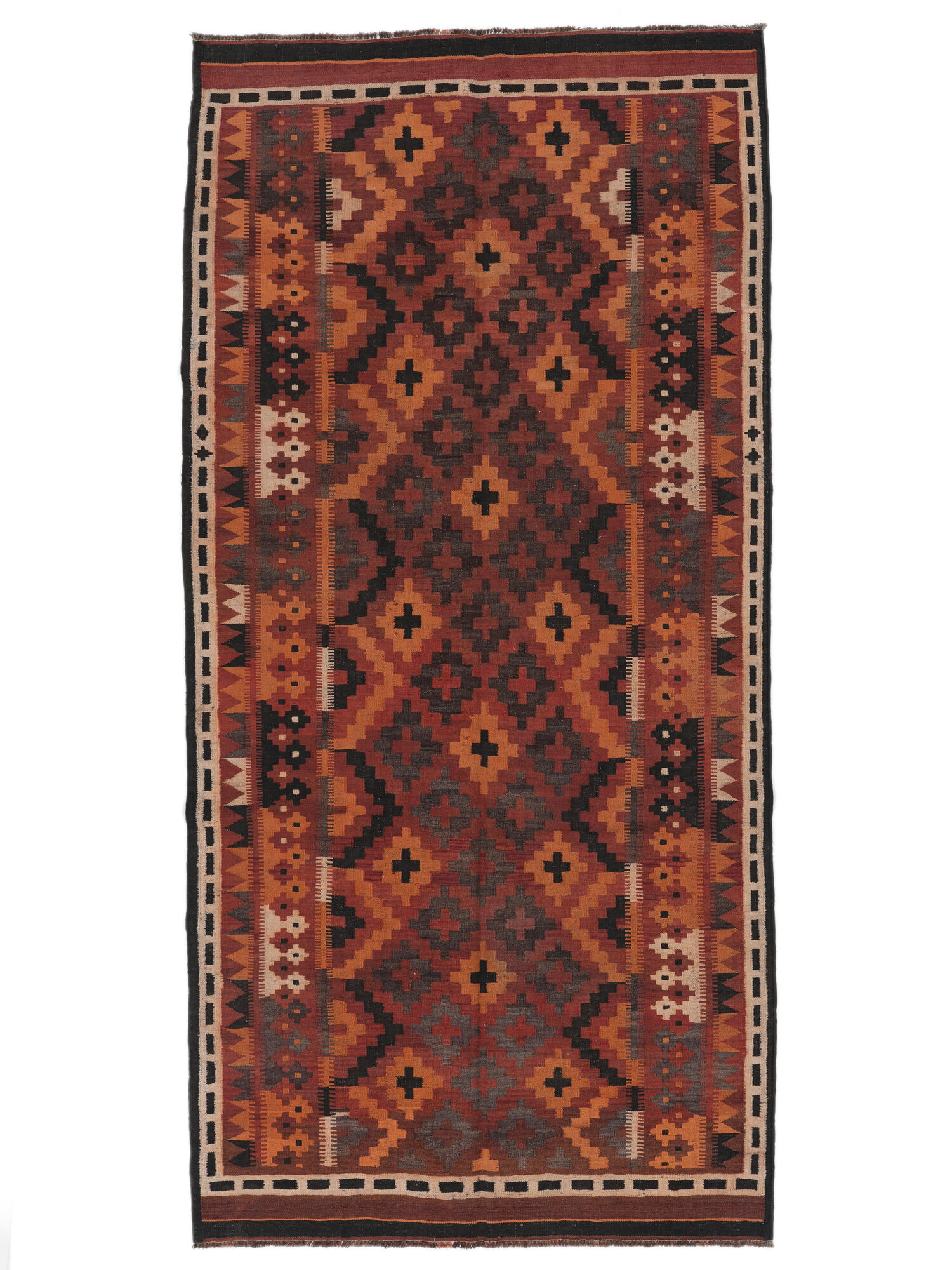
    Afghan Vintage Kilim - Dark red - 150 x 306 cm
  