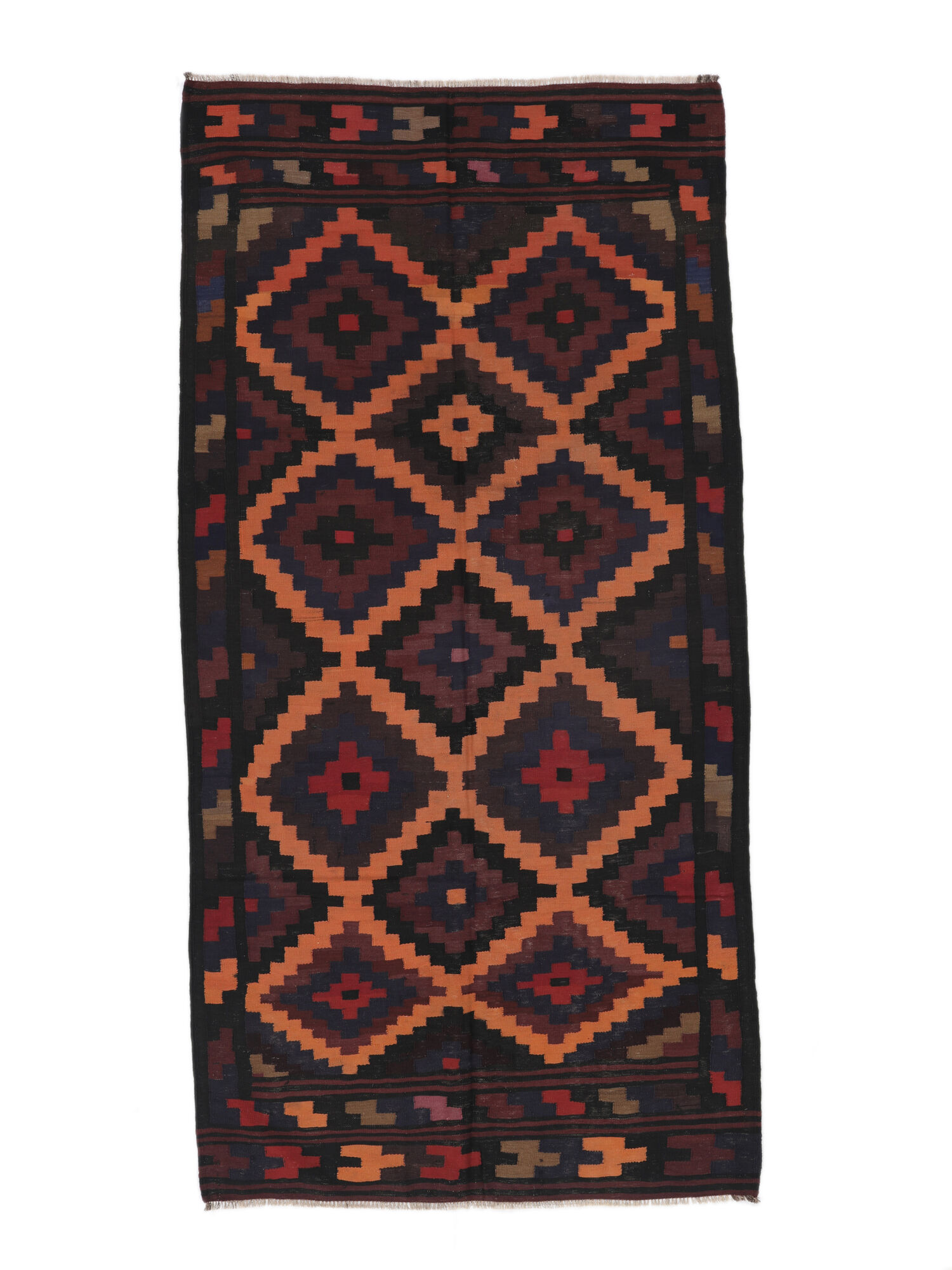 
    Afghan Vintage Kilim - Black - 140 x 285 cm
  
