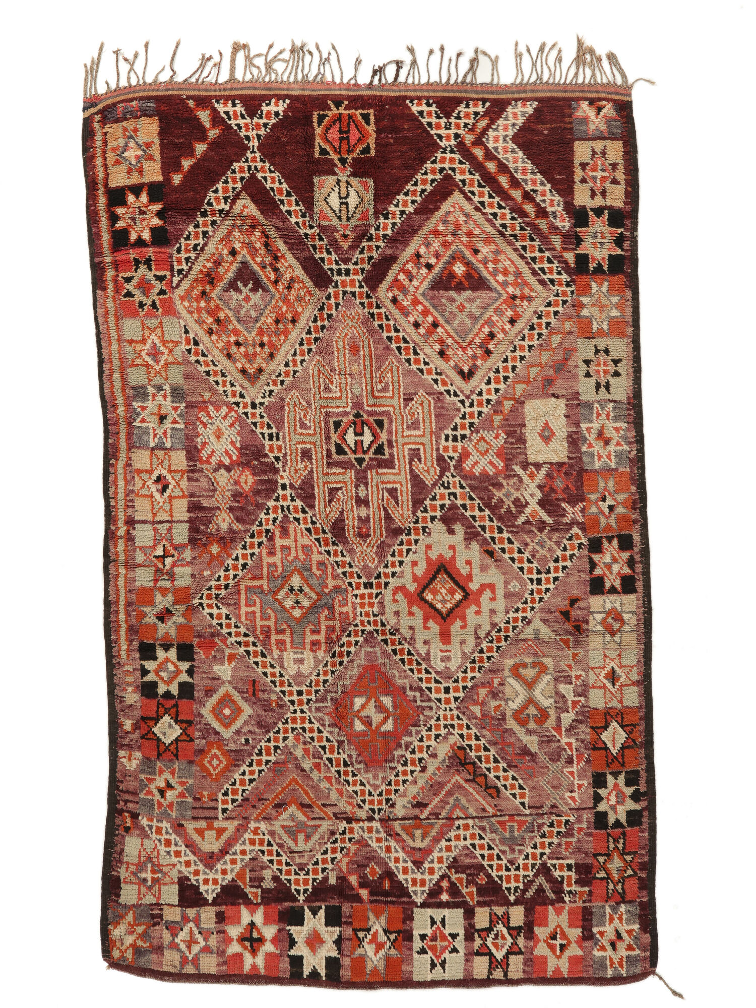 
    Berber Moroccan - Mid Atlas Vintage - Dark red - 196 x 326 cm
  
