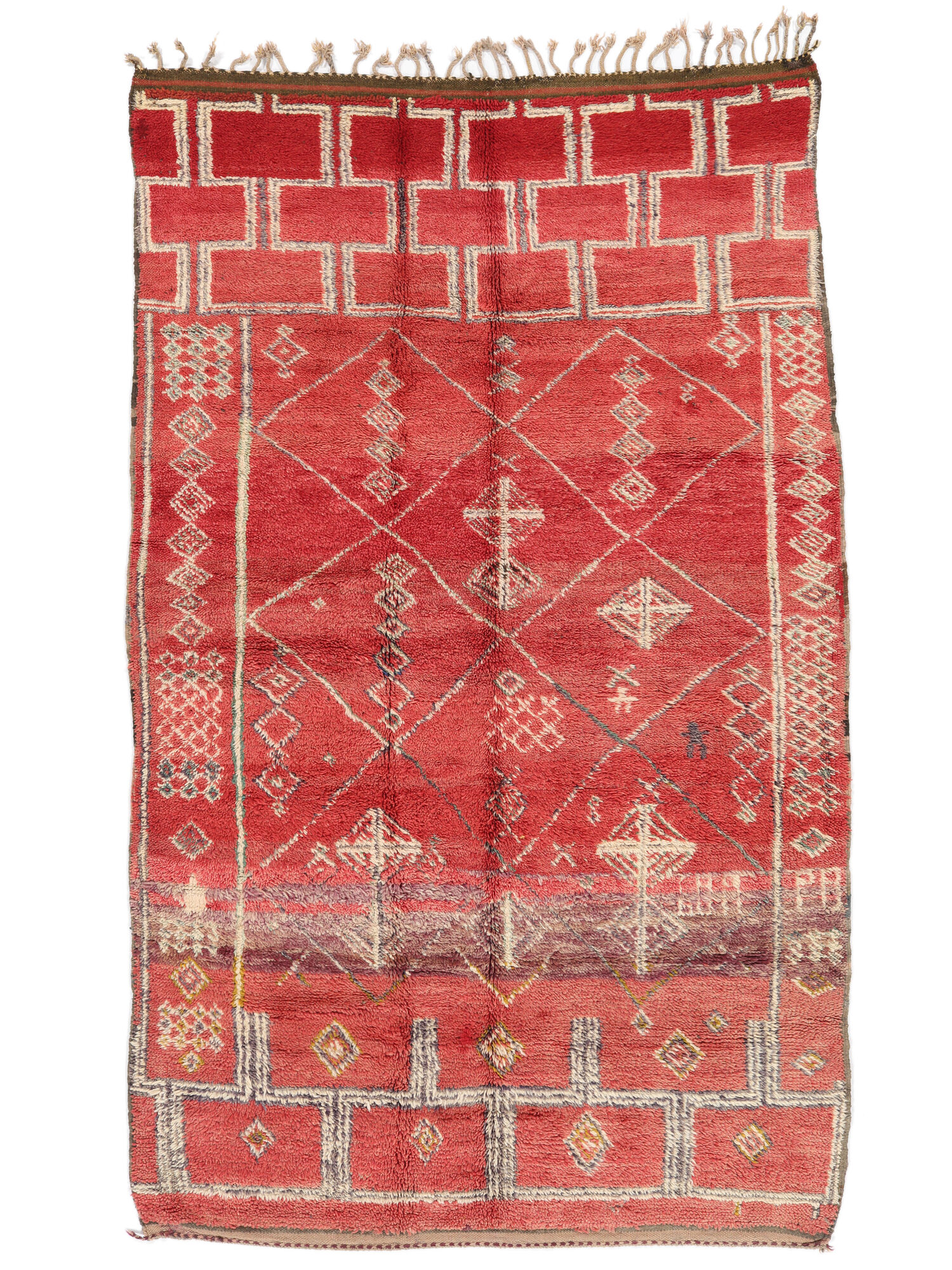 
    Berber Moroccan - Mid Atlas Vintage - Dark red - 192 x 314 cm
  