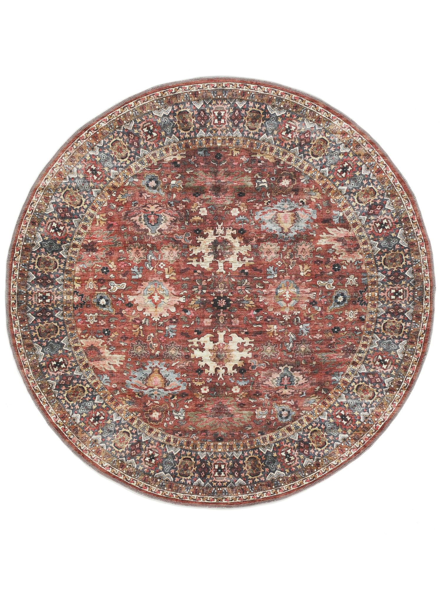 Shabibi Oriental Teppich – Rost Ø 160