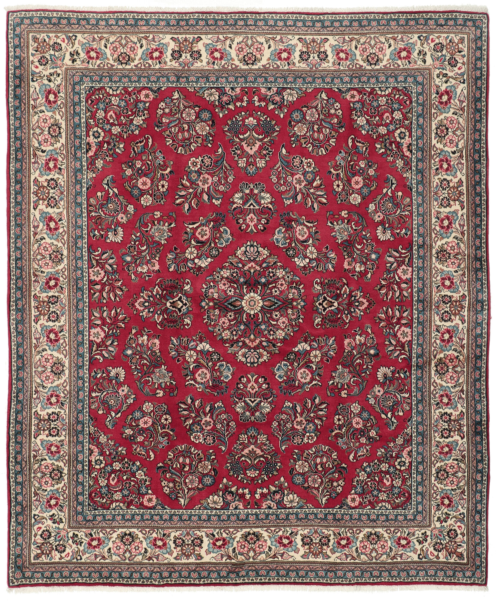 
    Sarouk Fine - Dark red - 214 x 258 cm
  