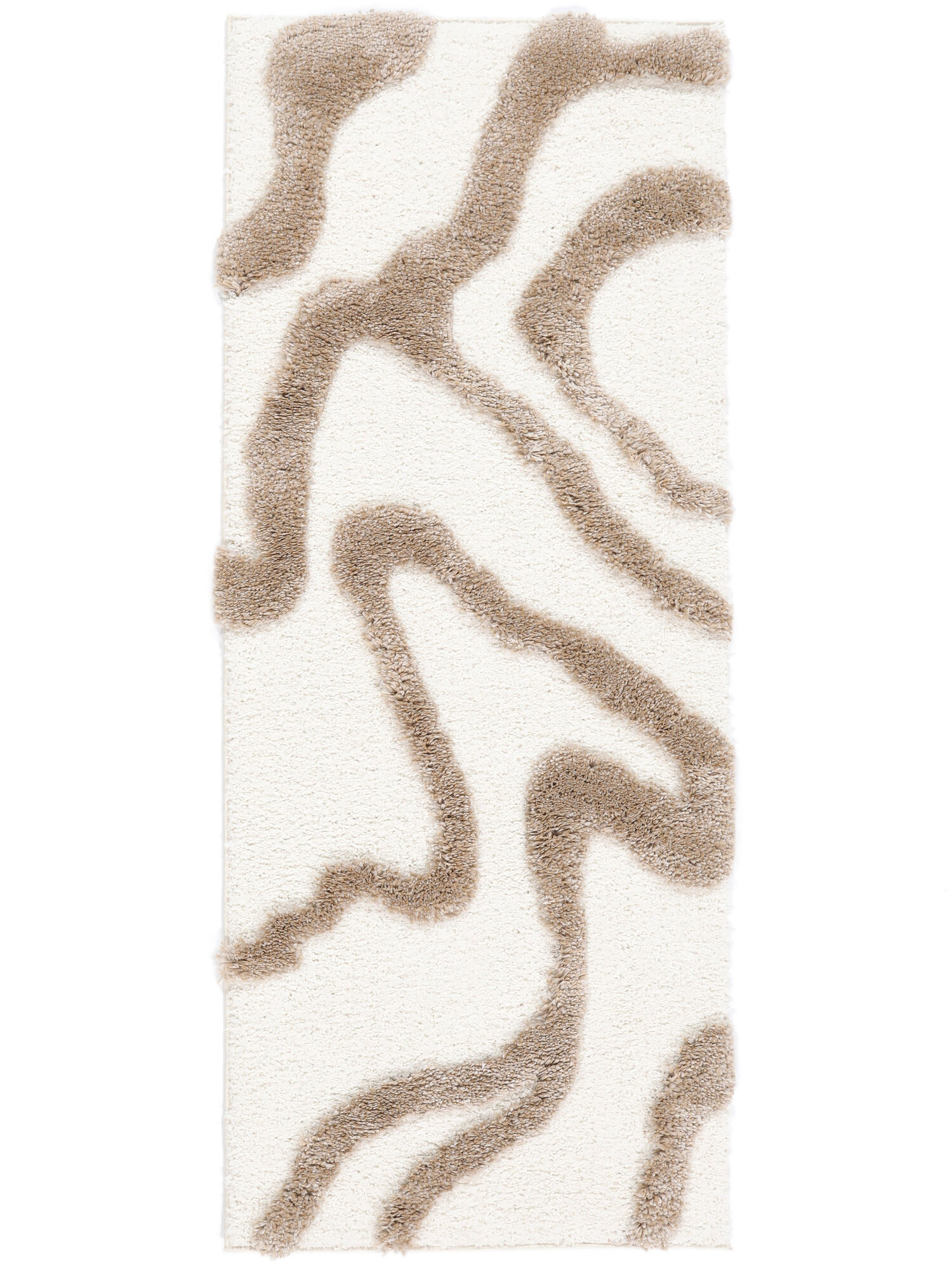 Ginori Teppich – Naturweiß / Beige 80×200